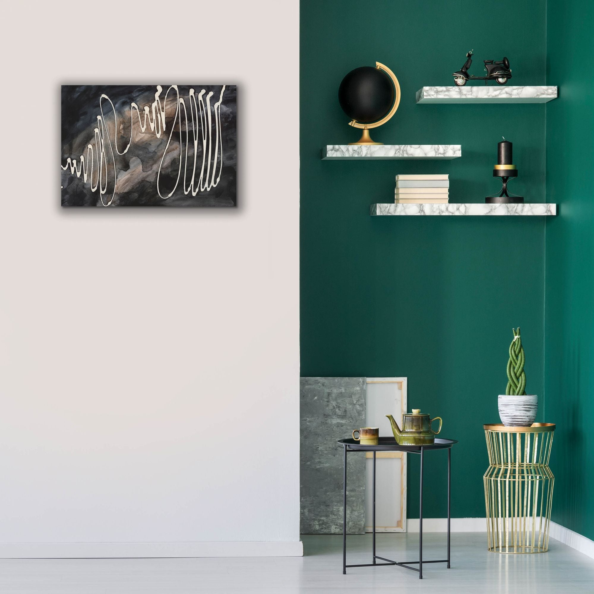 'Midnight Swirl IV' by Regina Moore, Canvas Wall Art,26 x 18