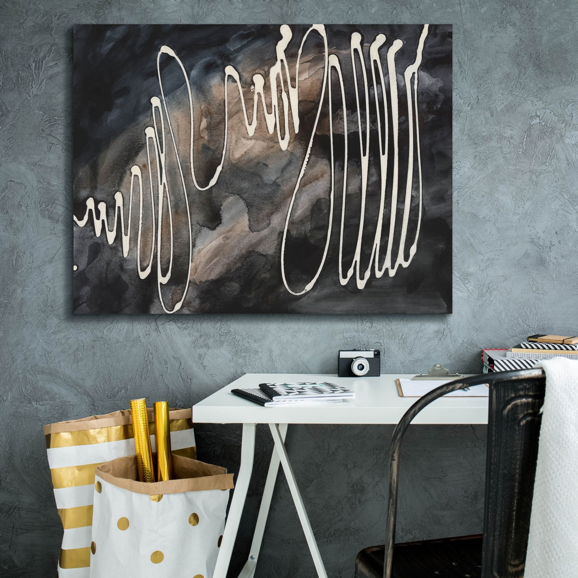 'Midnight Swirl IV' by Regina Moore, Canvas Wall Art,34 x 26