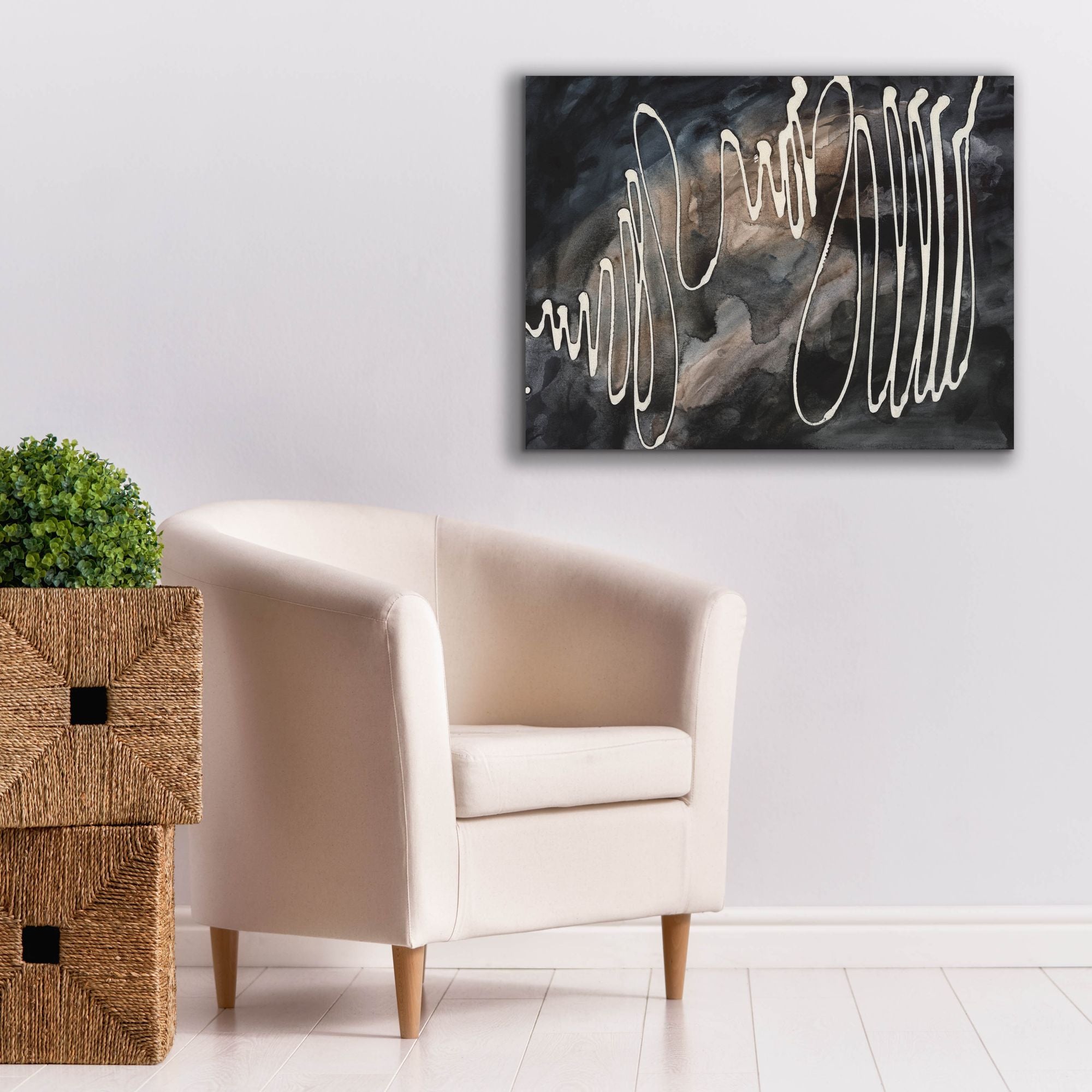 'Midnight Swirl IV' by Regina Moore, Canvas Wall Art,34 x 26