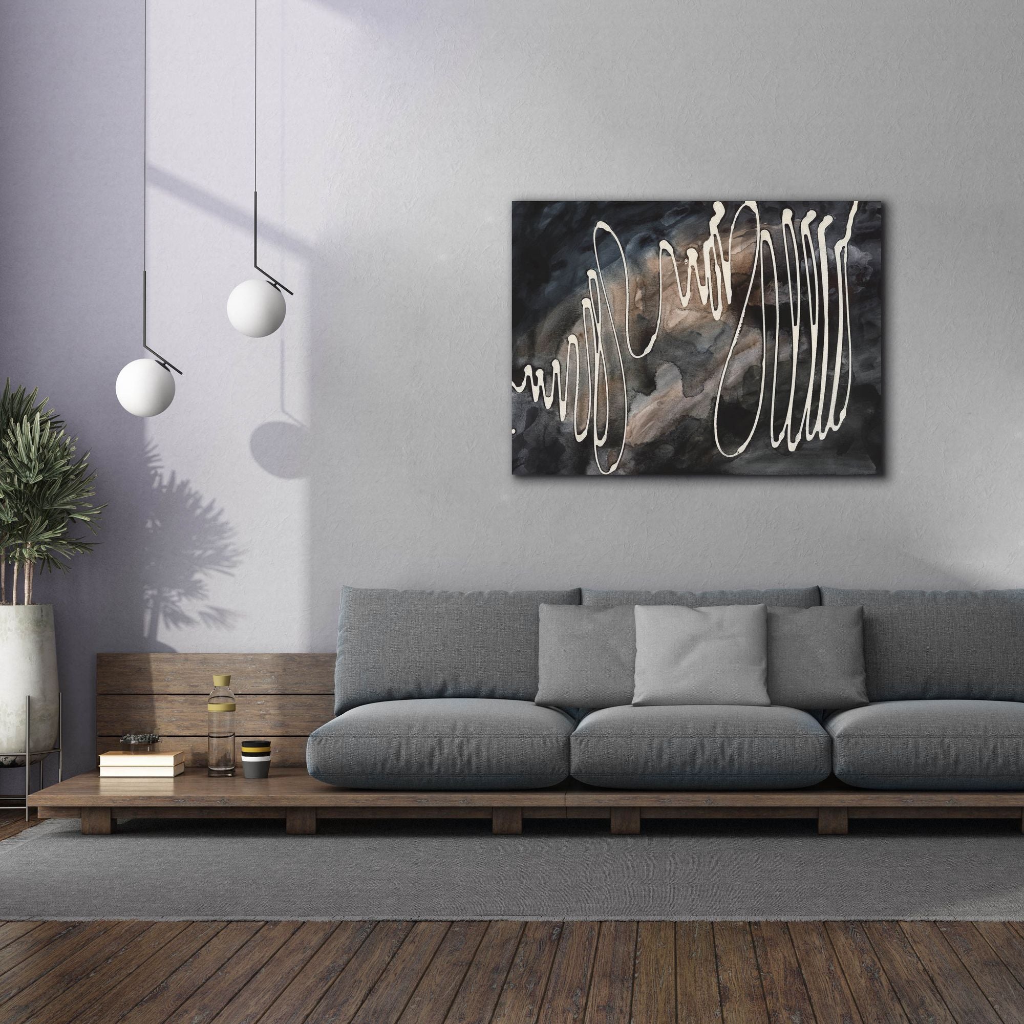 'Midnight Swirl IV' by Regina Moore, Canvas Wall Art,54x40