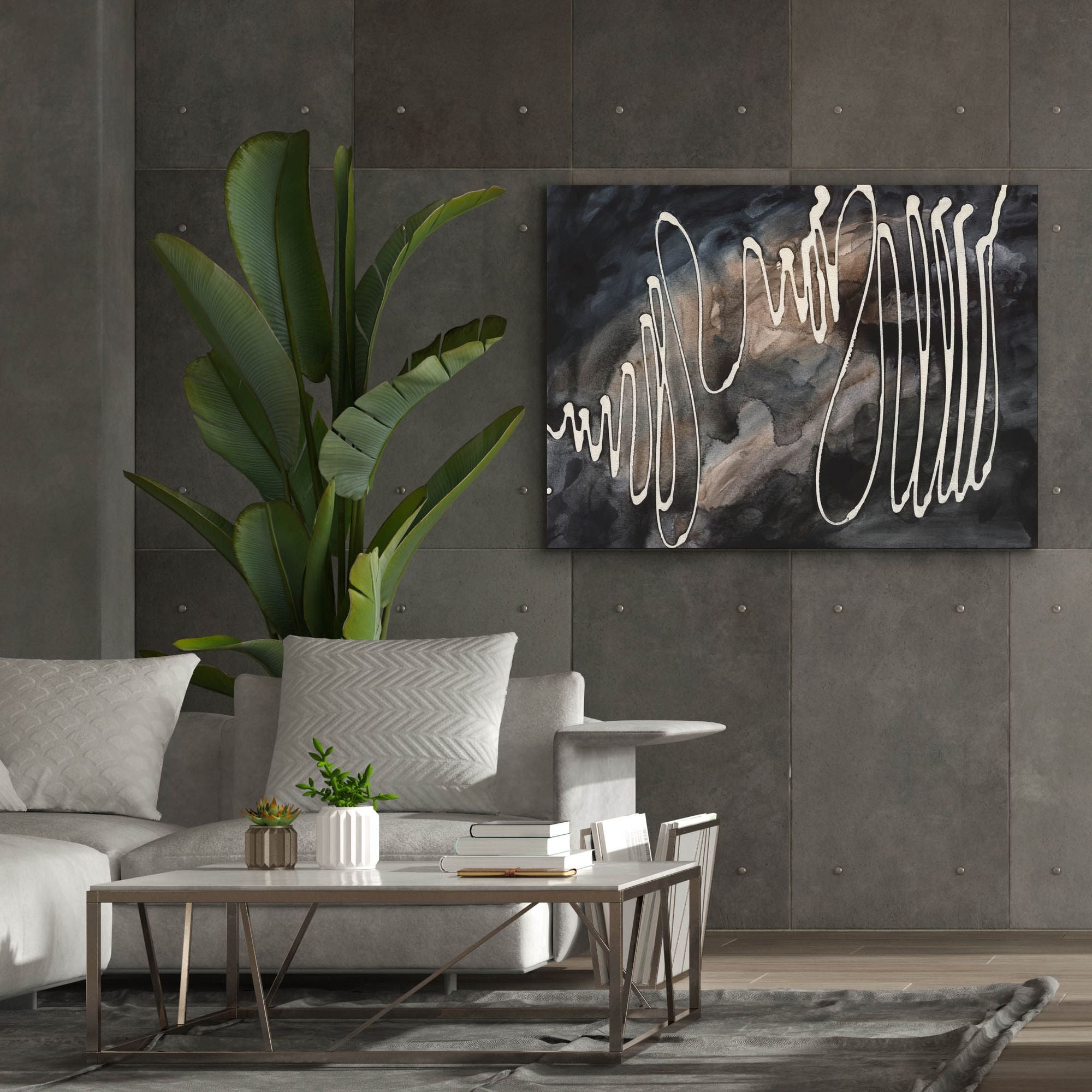 'Midnight Swirl IV' by Regina Moore, Canvas Wall Art,54x40