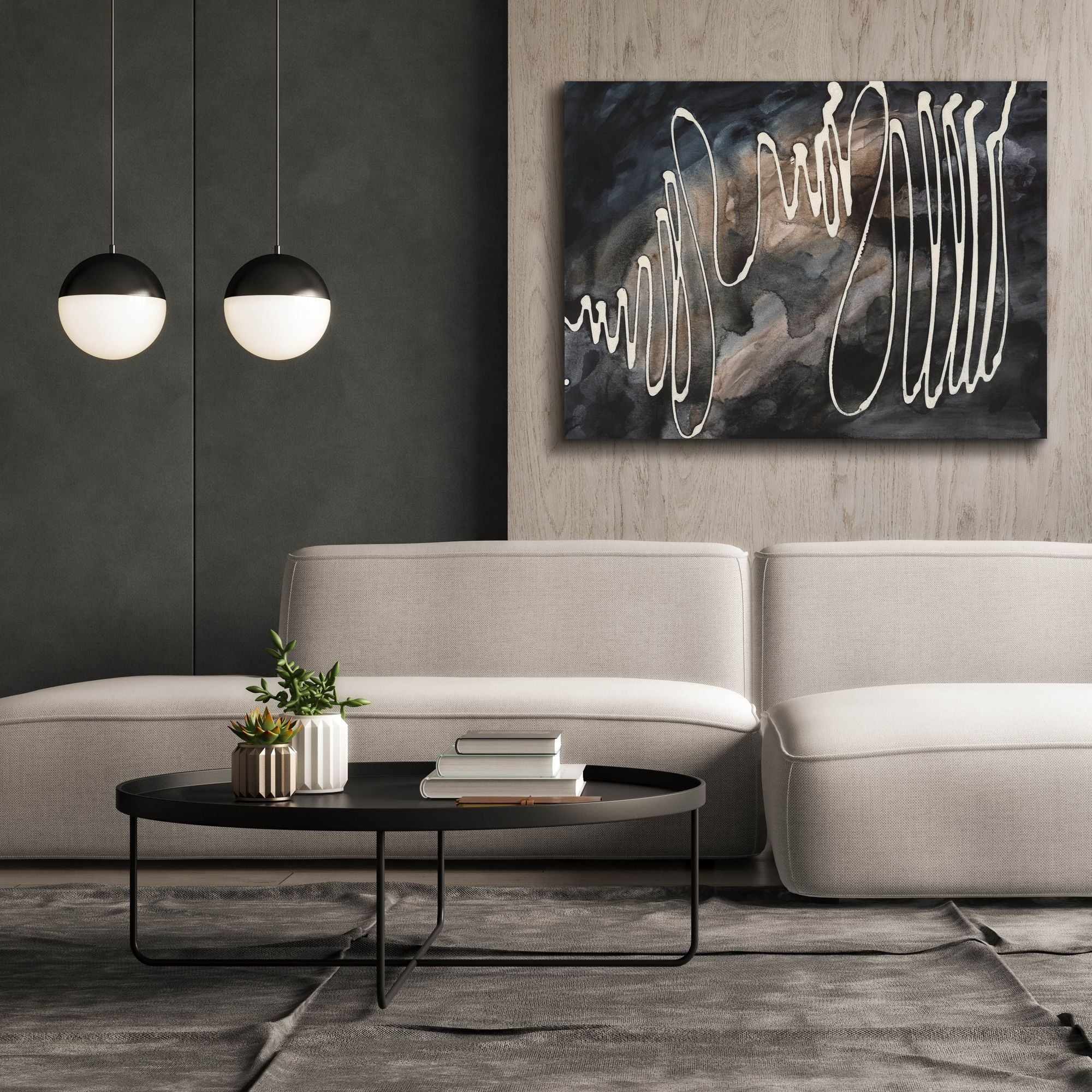 'Midnight Swirl IV' by Regina Moore, Canvas Wall Art,54x40