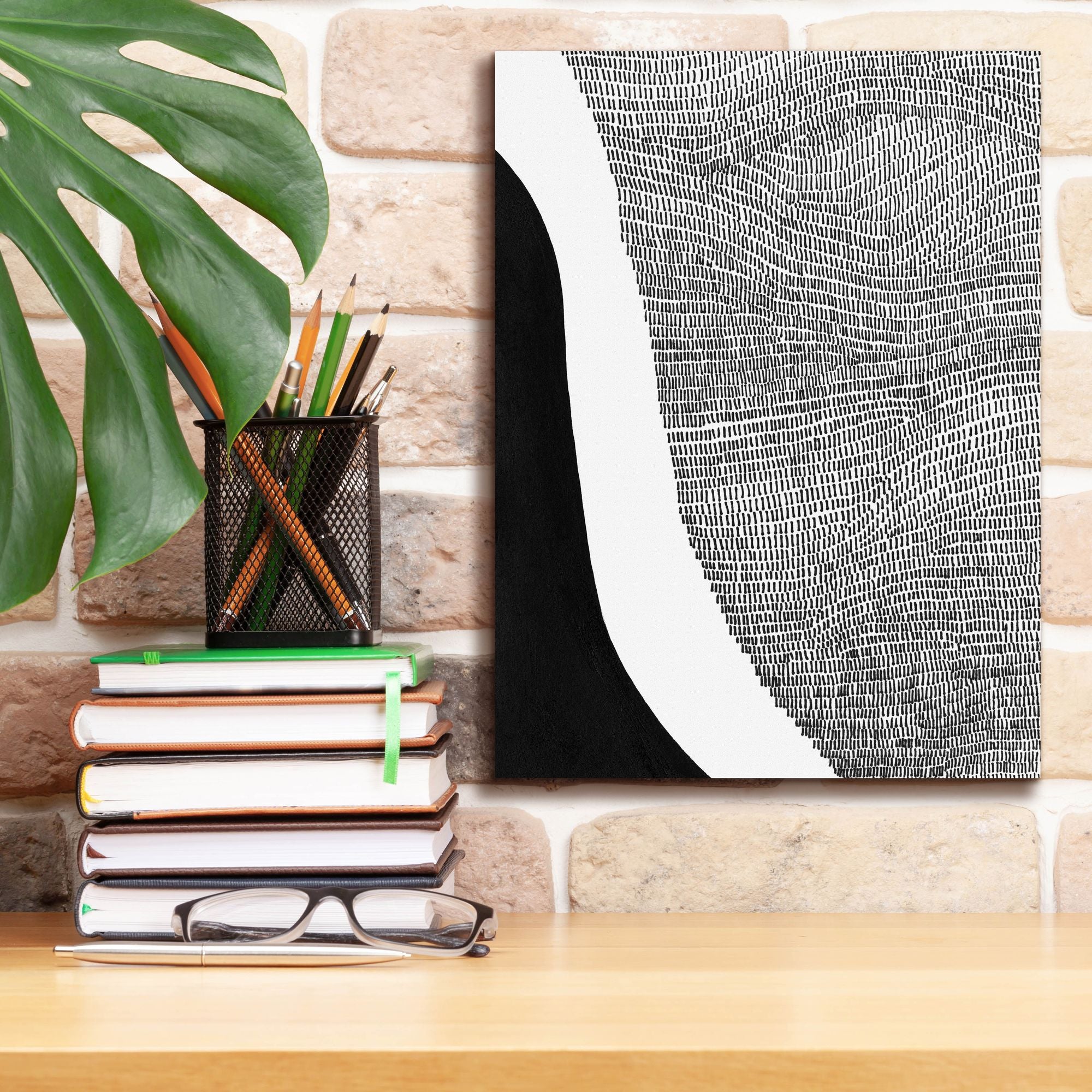 'Black & White Abstract I' by Regina Moore, Canvas Wall Art,12 x 16