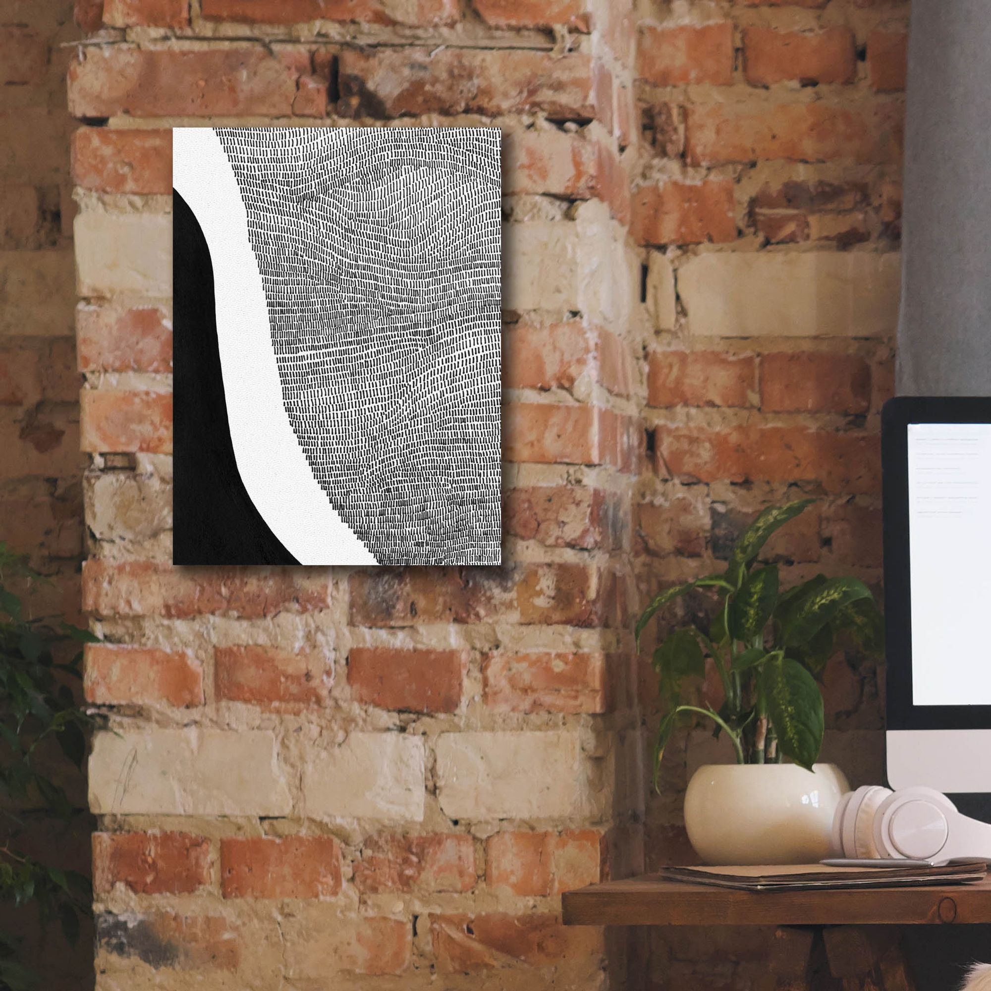 'Black & White Abstract I' by Regina Moore, Canvas Wall Art,12 x 16