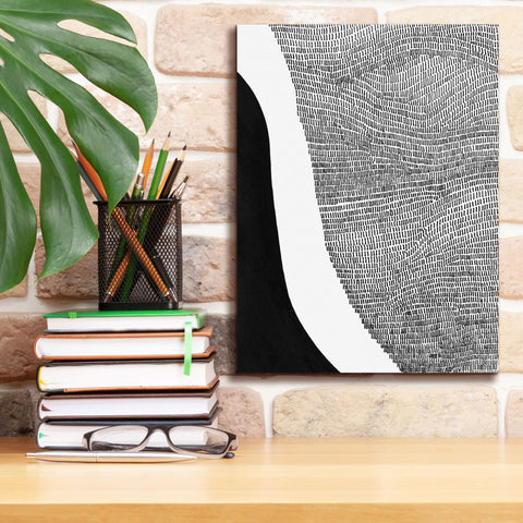 Image of 'Black & White Abstract I' by Regina Moore, Canvas Wall Art,12 x 16