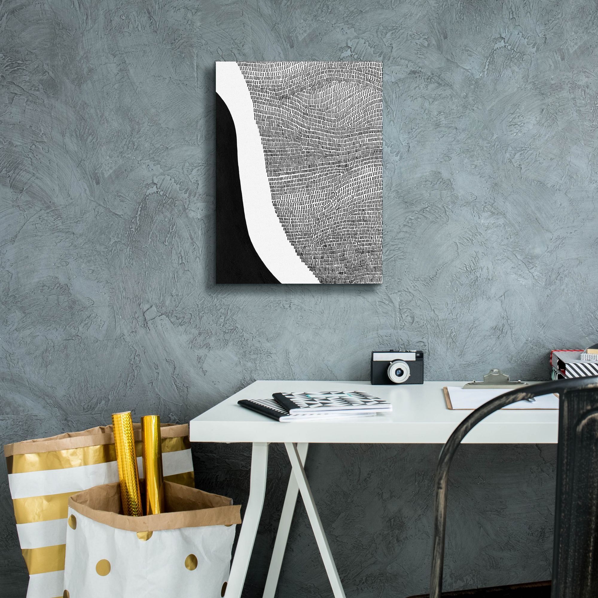 'Black & White Abstract I' by Regina Moore, Canvas Wall Art,12 x 16