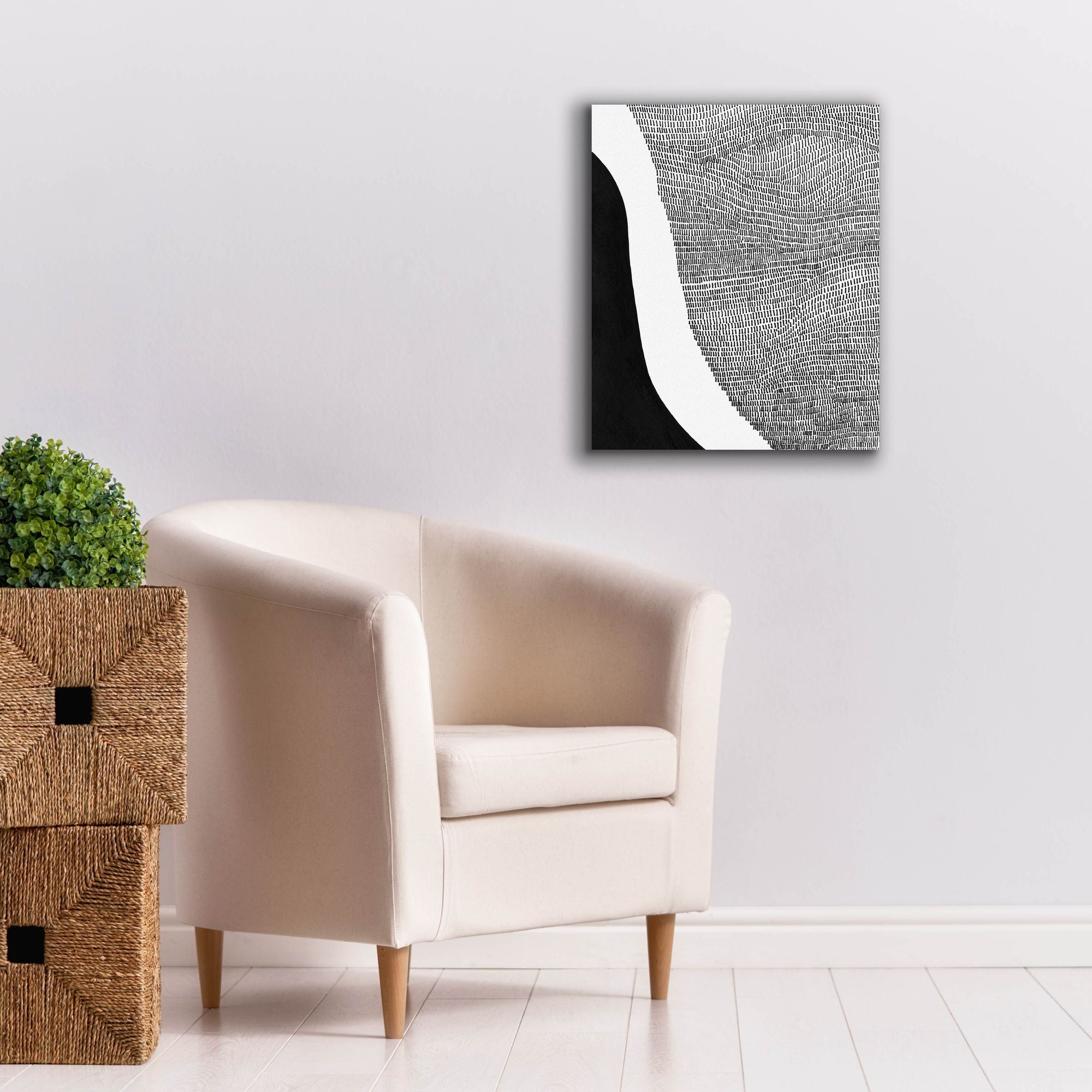 'Black & White Abstract I' by Regina Moore, Canvas Wall Art,20 x 24