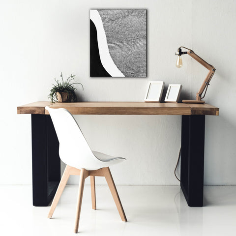 Image of 'Black & White Abstract I' by Regina Moore, Canvas Wall Art,20 x 24