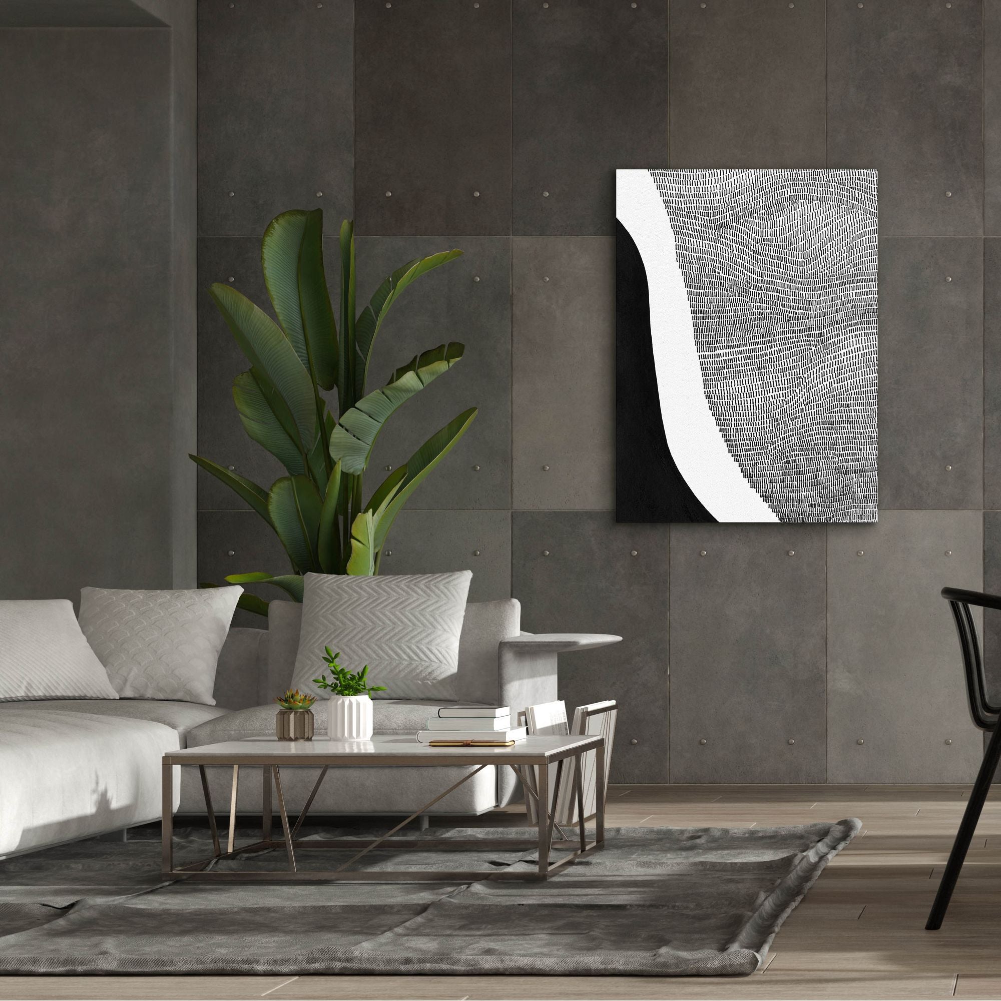 'Black & White Abstract I' by Regina Moore, Canvas Wall Art,40x54