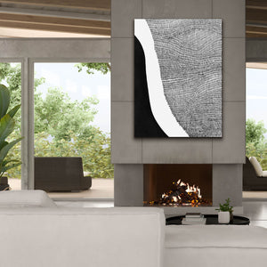 'Black & White Abstract I' by Regina Moore, Canvas Wall Art,40x54
