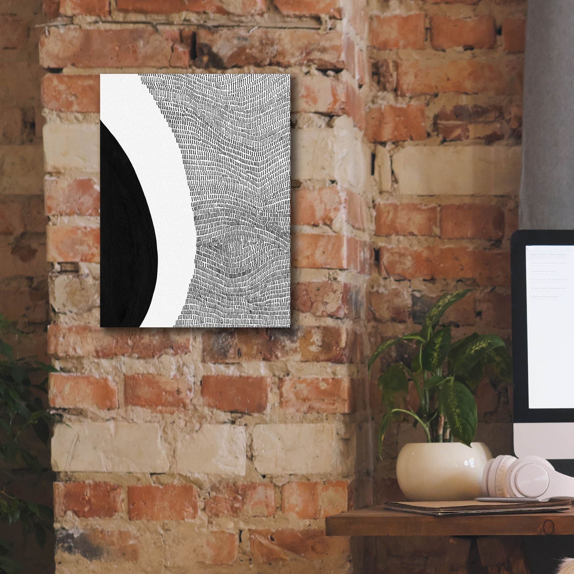 'Black & White Abstract II' by Regina Moore, Canvas Wall Art,12 x 16