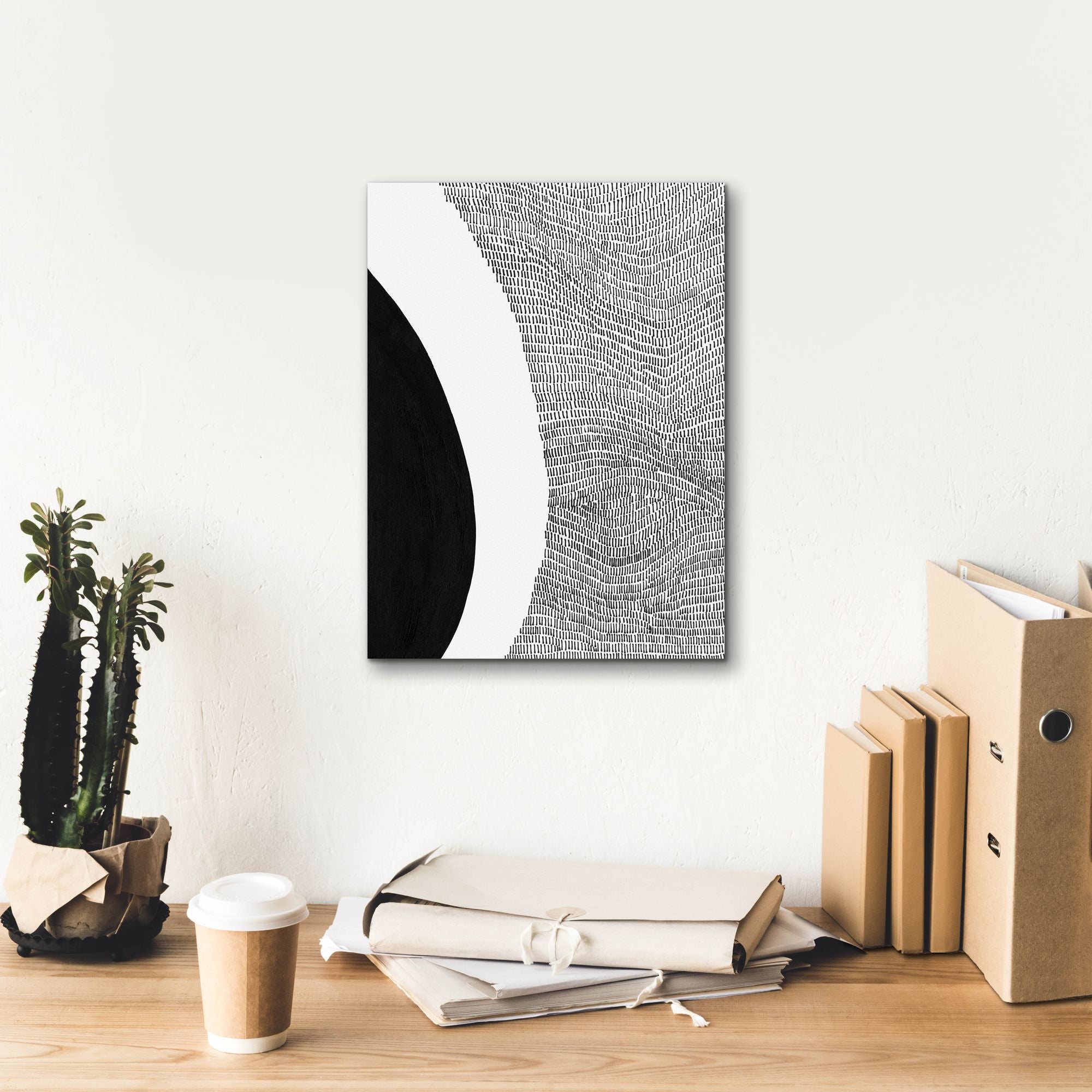 'Black & White Abstract II' by Regina Moore, Canvas Wall Art,12 x 16