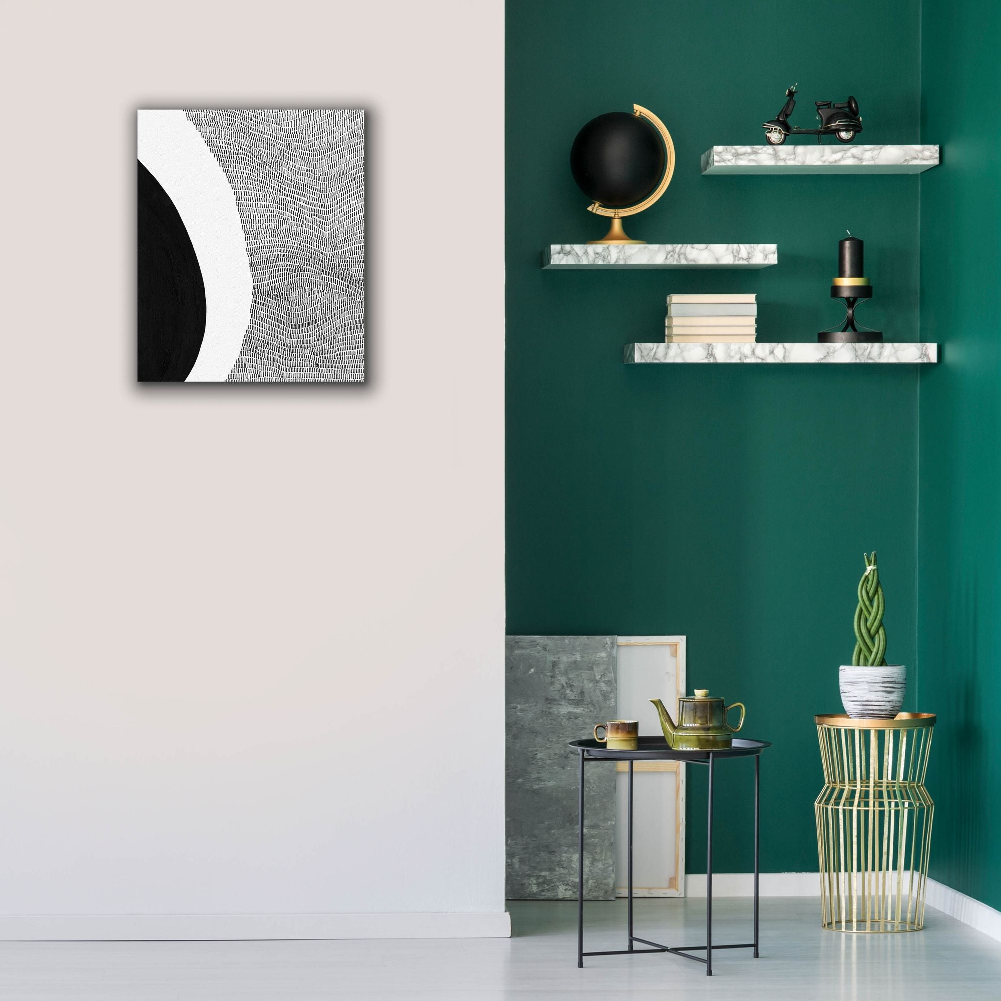 'Black & White Abstract II' by Regina Moore, Canvas Wall Art,20 x 24