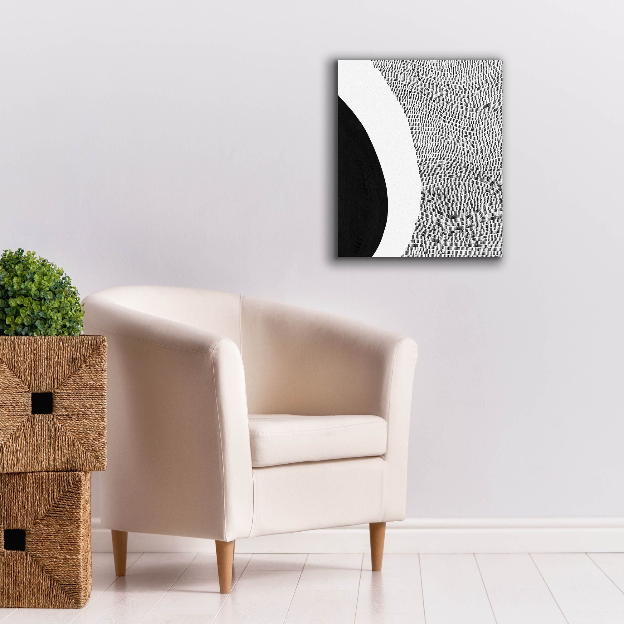 'Black & White Abstract II' by Regina Moore, Canvas Wall Art,20 x 24