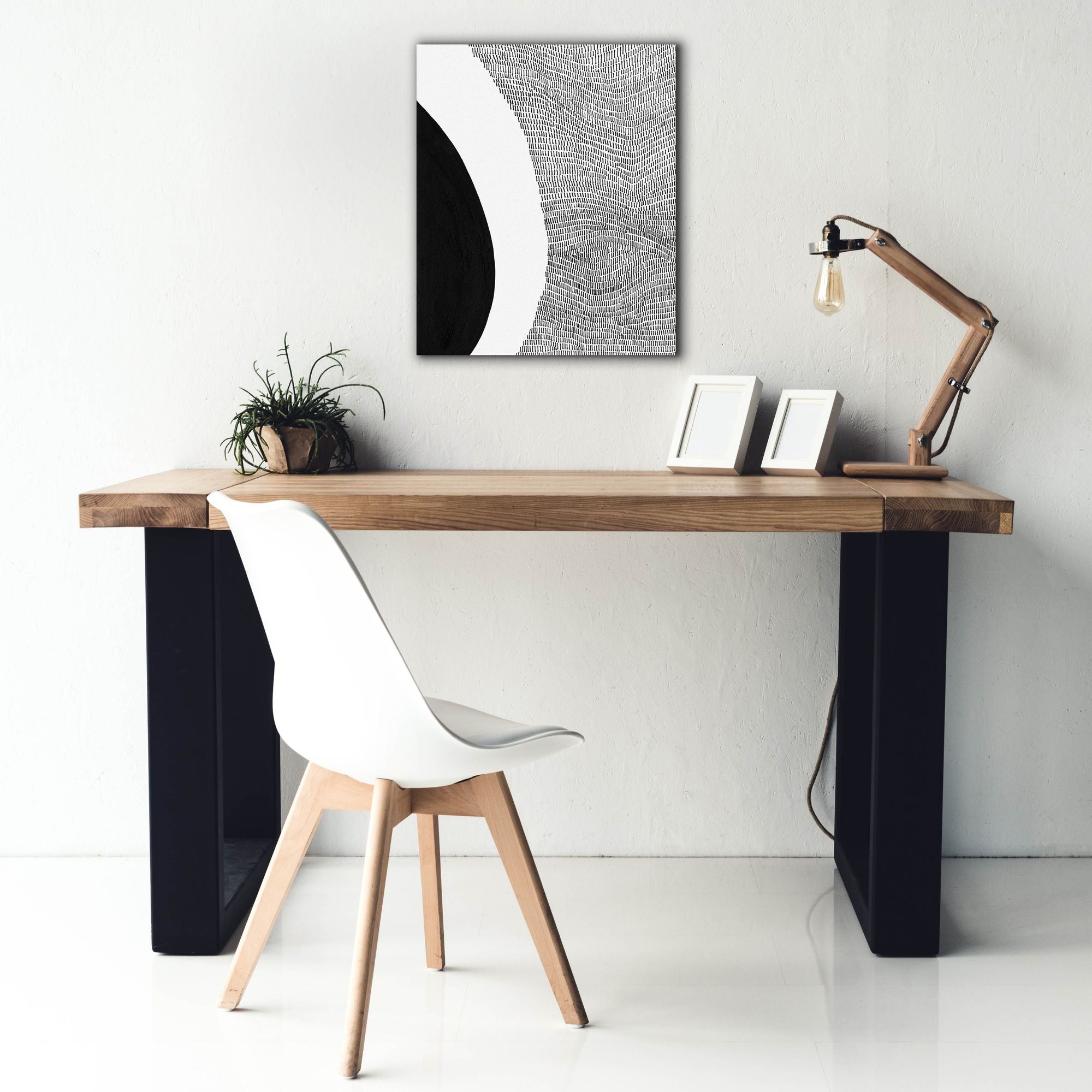 'Black & White Abstract II' by Regina Moore, Canvas Wall Art,20 x 24