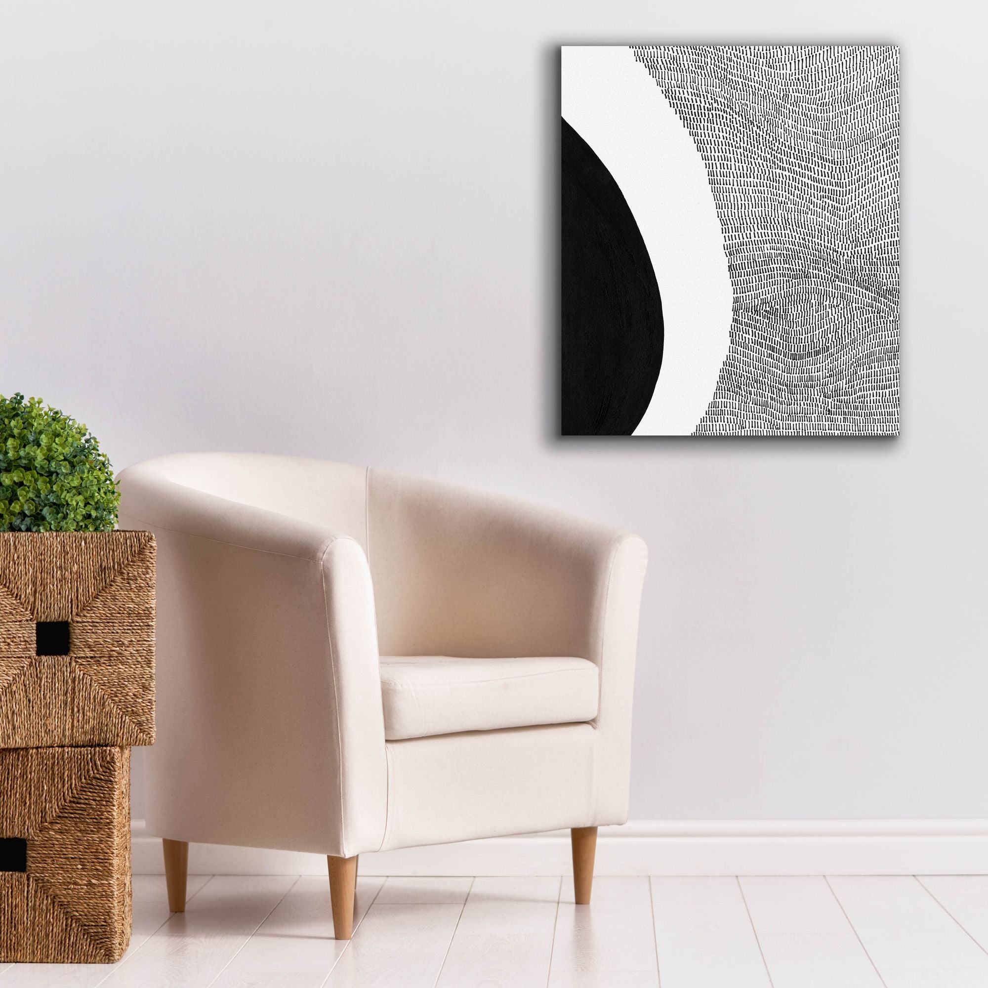 'Black & White Abstract II' by Regina Moore, Canvas Wall Art,26x30