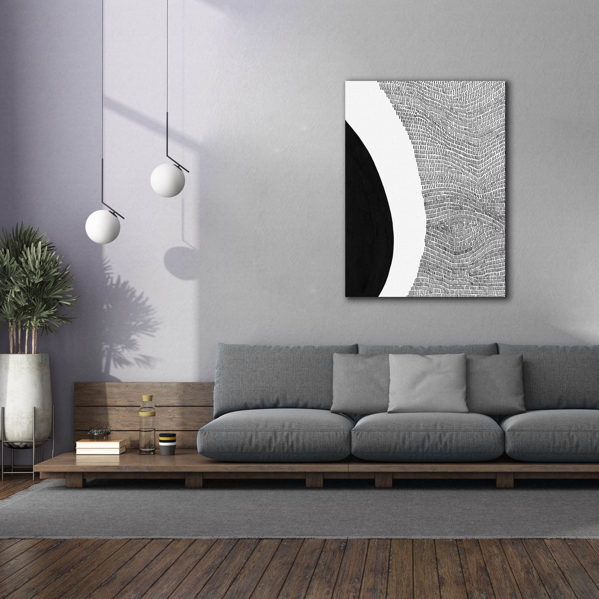 'Black & White Abstract II' by Regina Moore, Canvas Wall Art,40x54