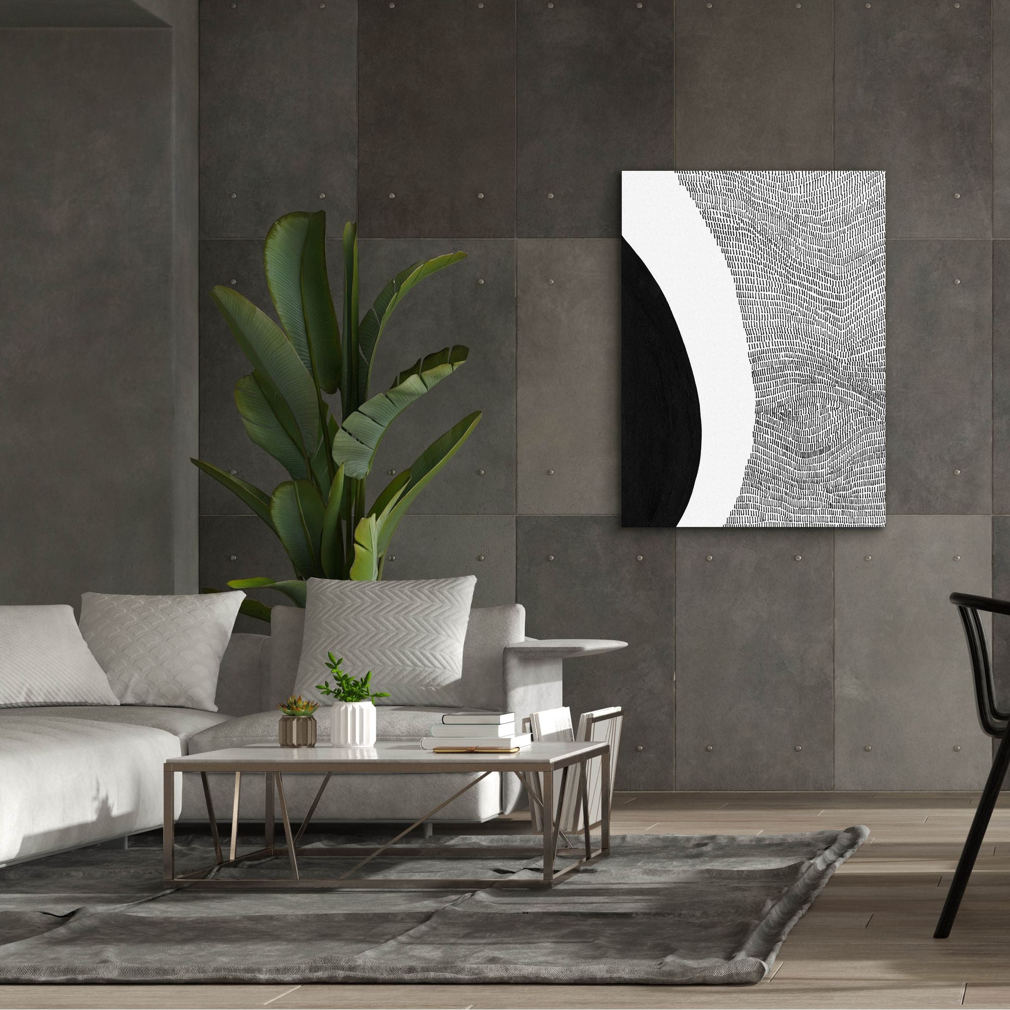 'Black & White Abstract II' by Regina Moore, Canvas Wall Art,40x54