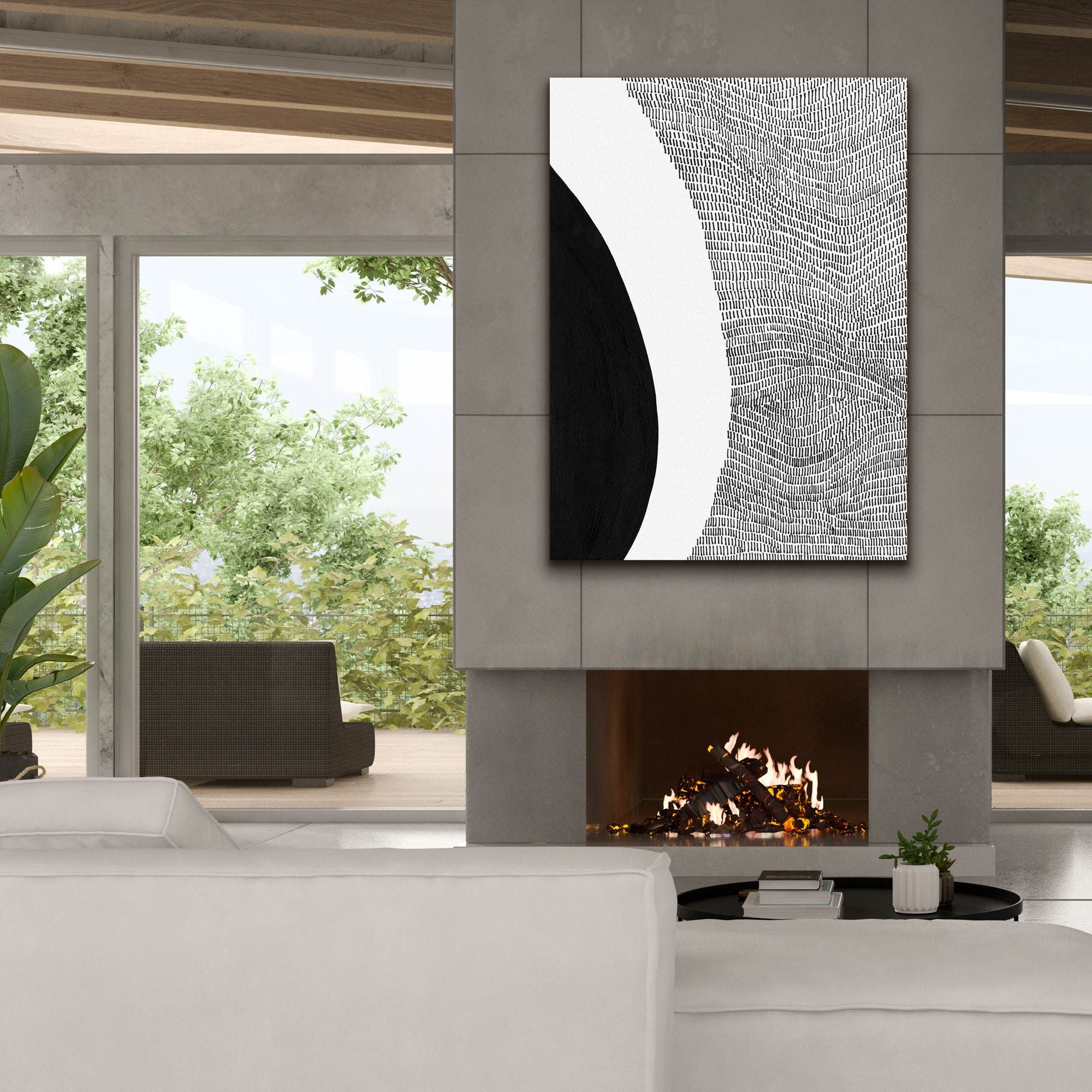 'Black & White Abstract II' by Regina Moore, Canvas Wall Art,40x54