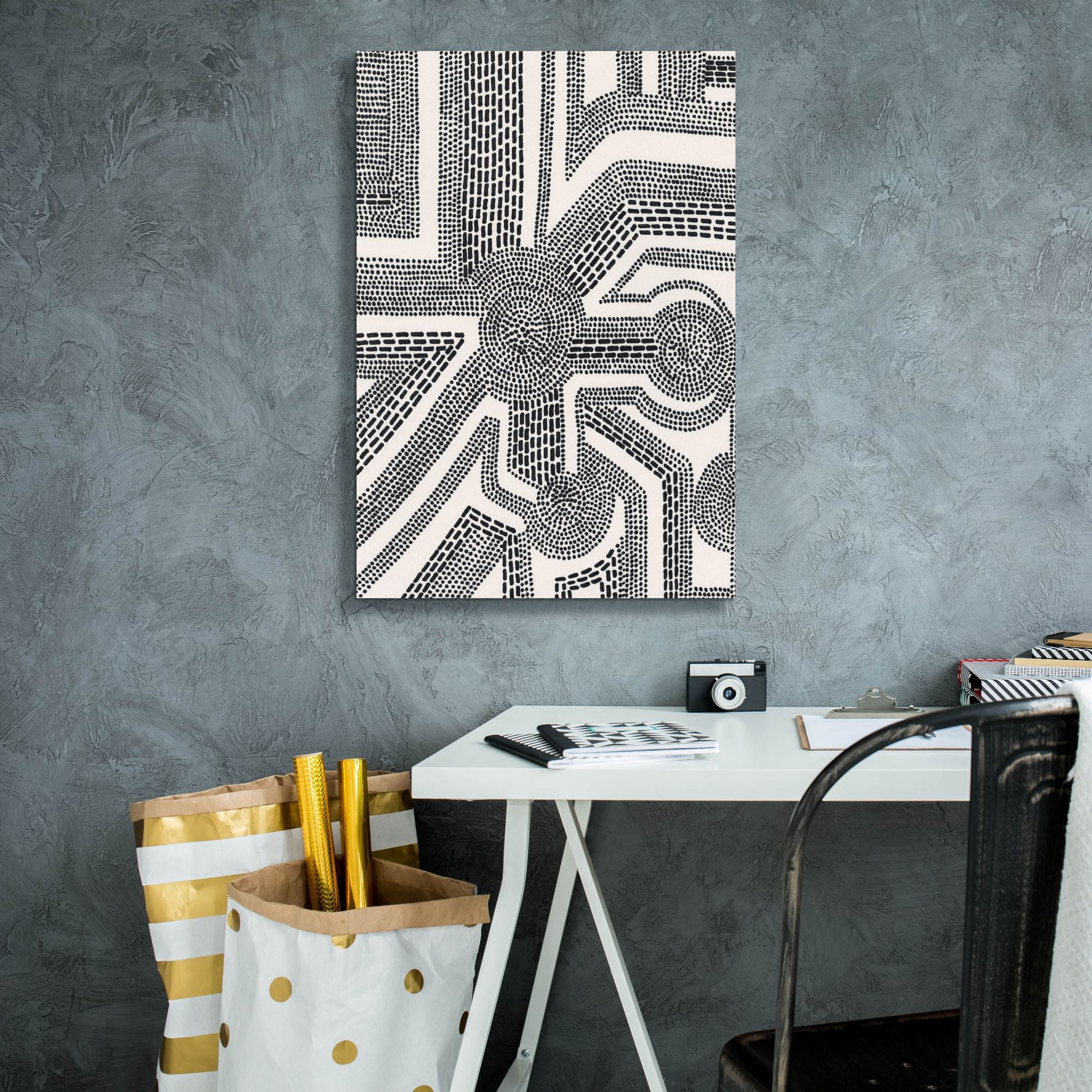 'Dots and Dashes II' by Regina Moore, Canvas Wall Art,18 x 26