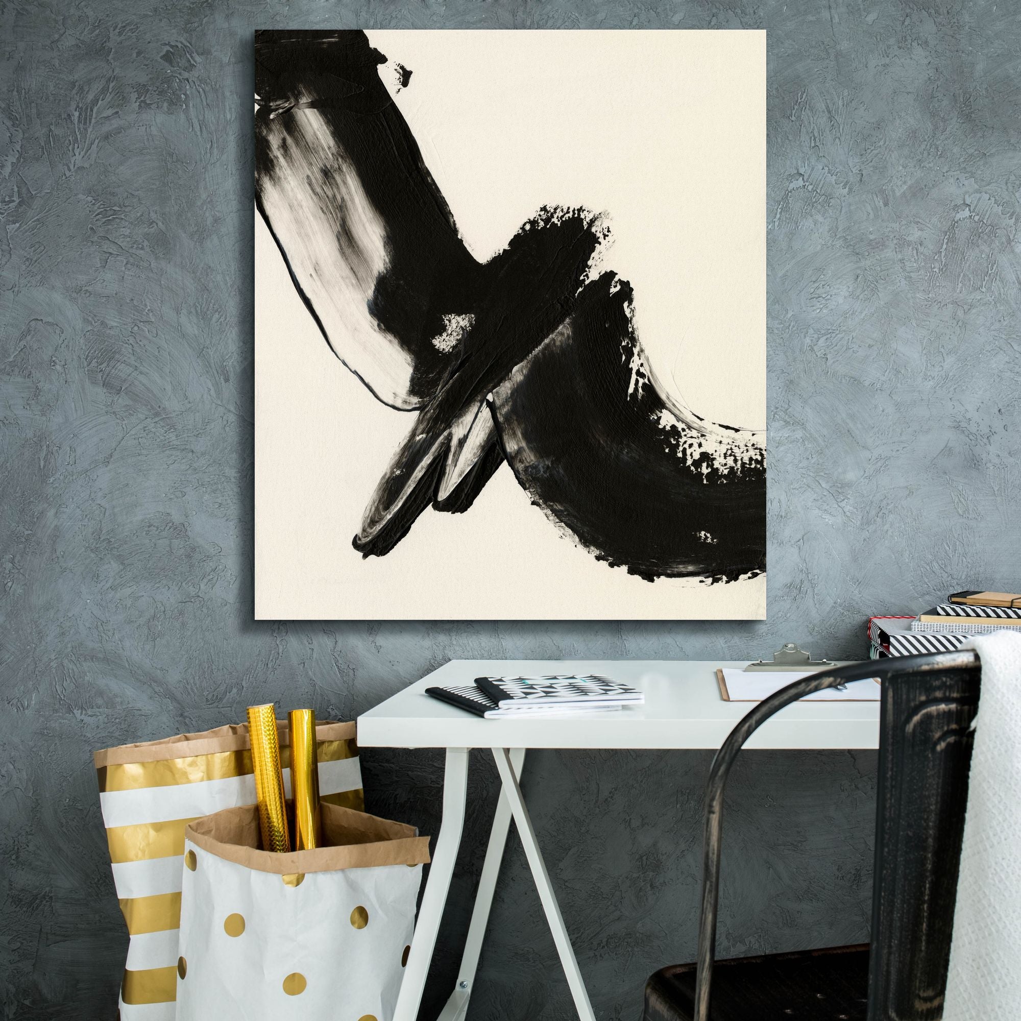 'Black Expression I' by Regina Moore, Canvas Wall Art,26x30