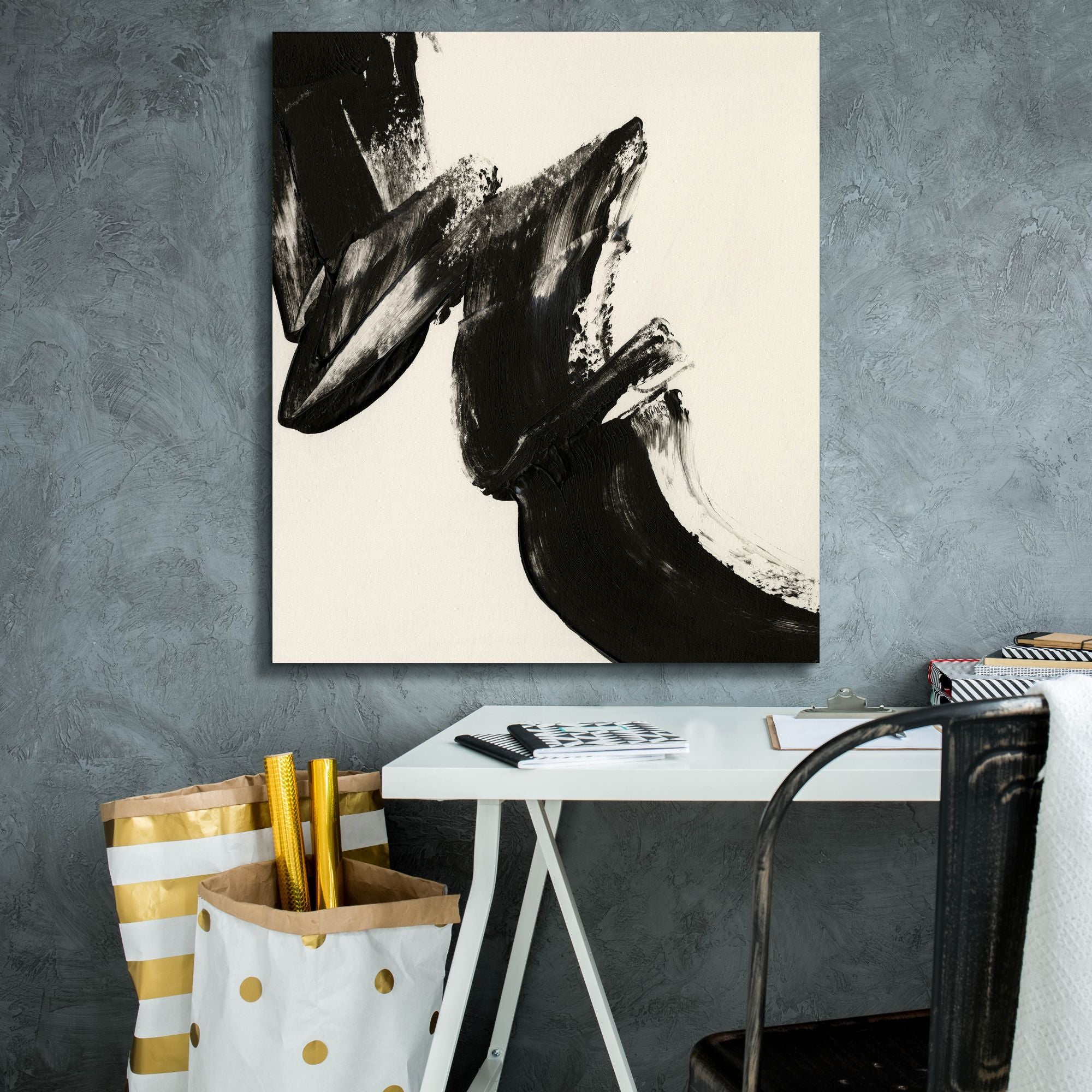 'Black Expression II' by Regina Moore, Canvas Wall Art,26x30