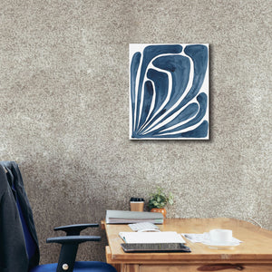 'Blue Stylized Leaf II' by Regina Moore, Canvas Wall Art,20 x 24
