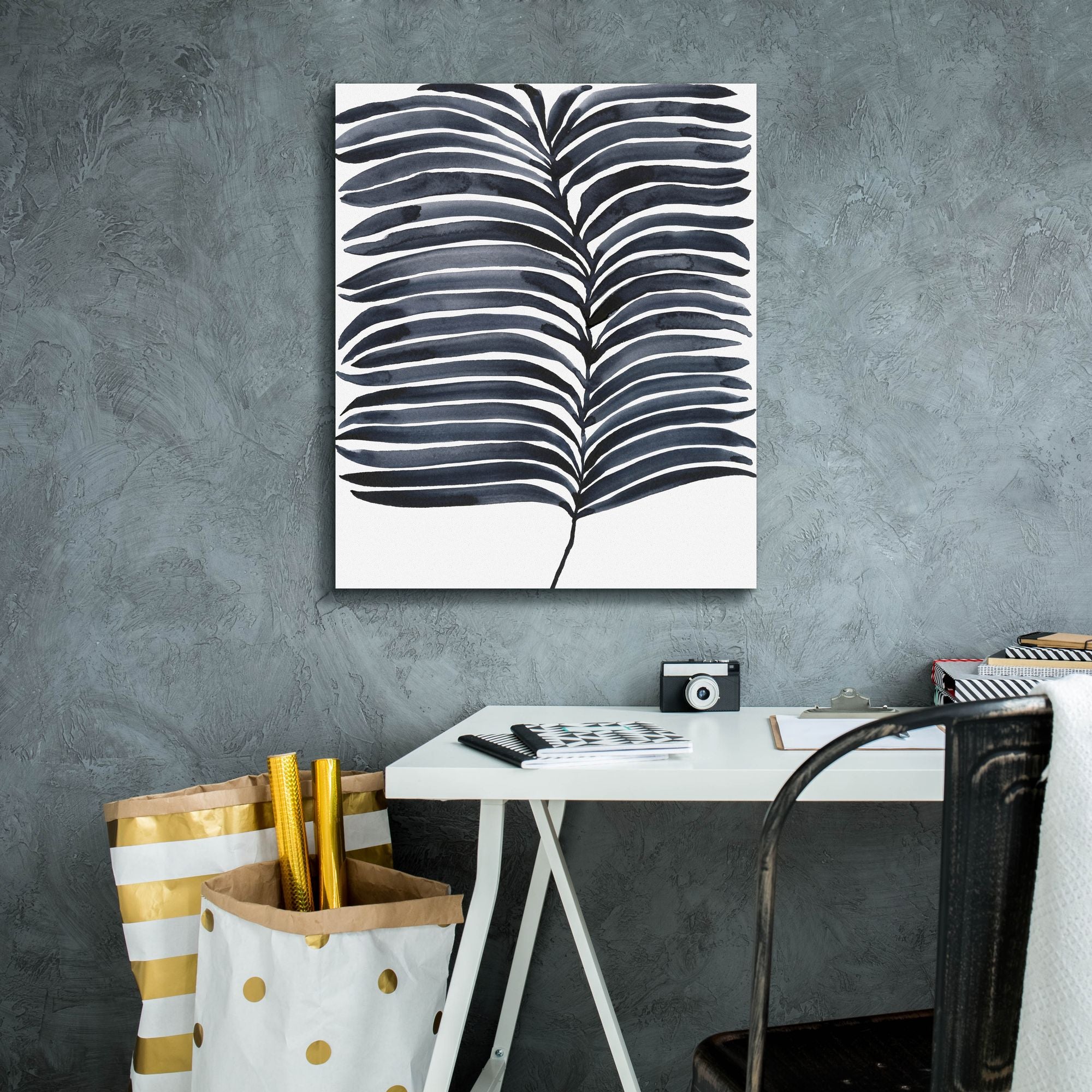 'Indigo Fronds I' by Regina Moore, Canvas Wall Art,20 x 24