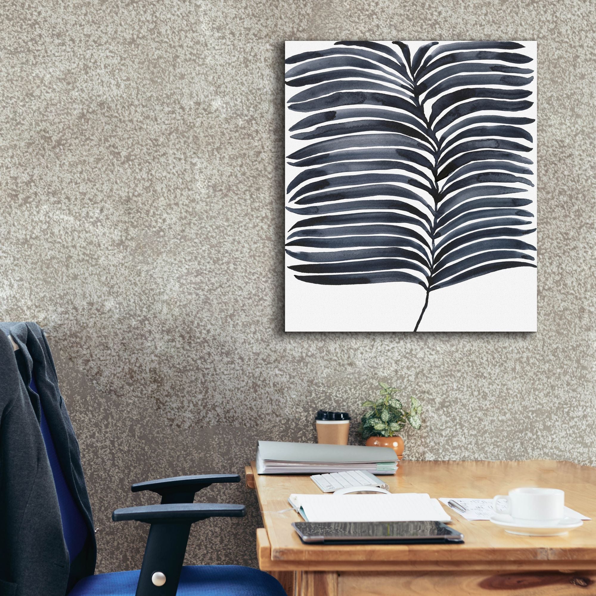 'Indigo Fronds I' by Regina Moore, Canvas Wall Art,26x30