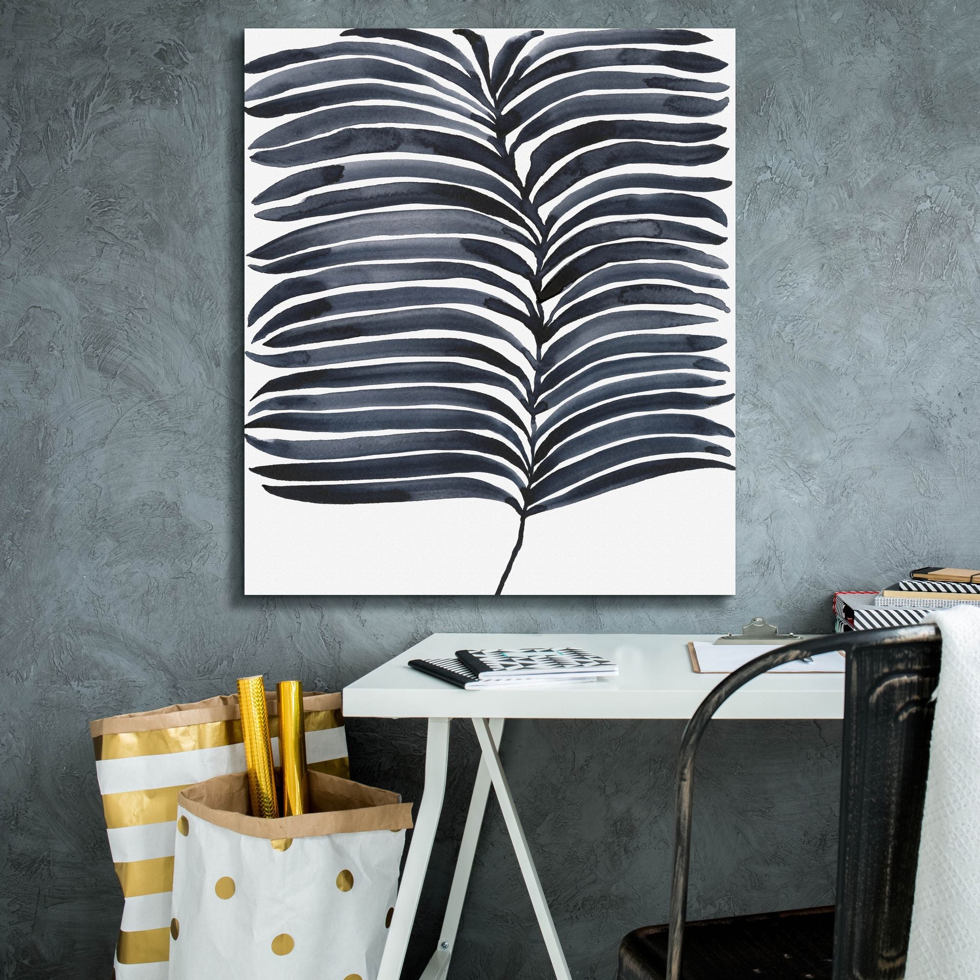 'Indigo Fronds I' by Regina Moore, Canvas Wall Art,26x30