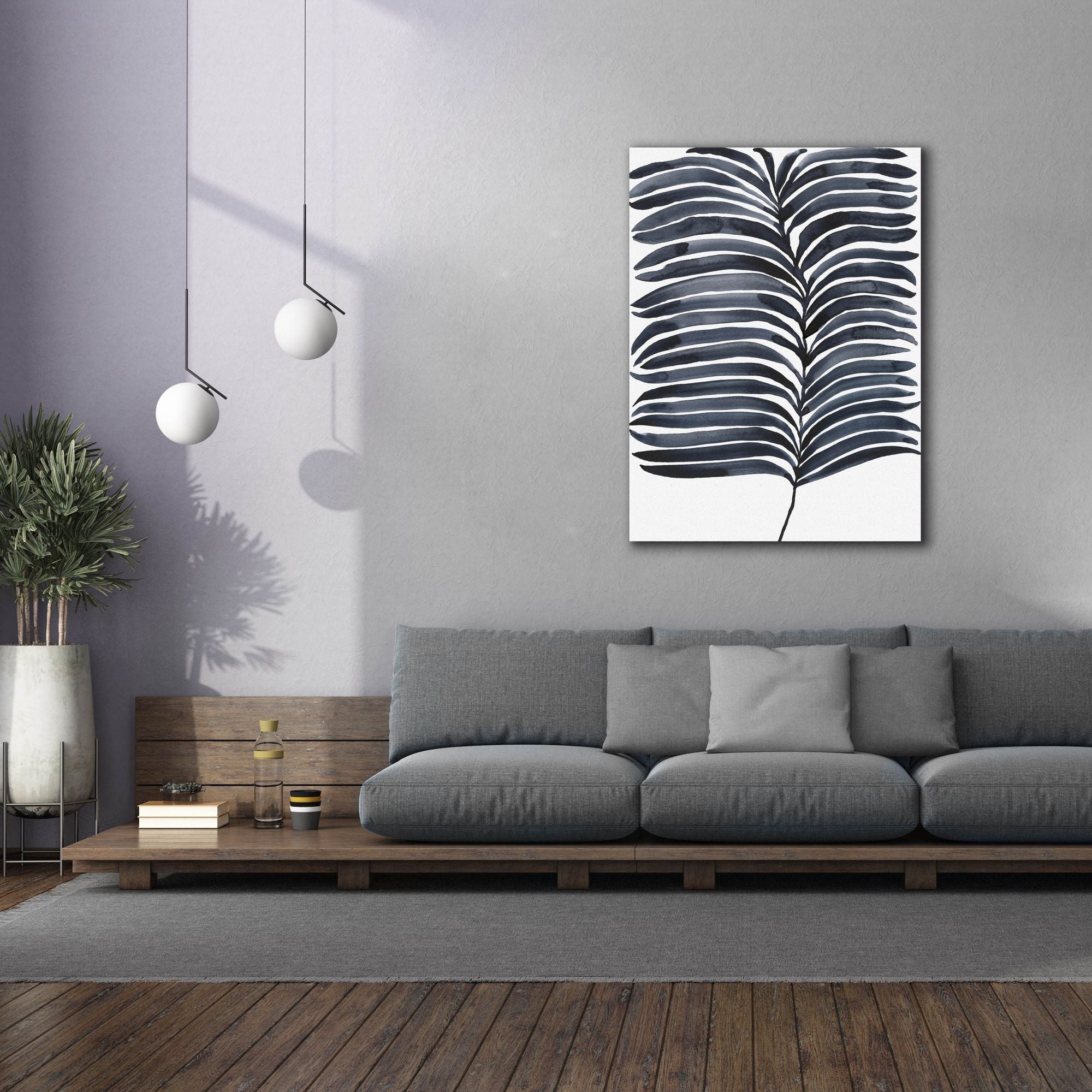 'Indigo Fronds I' by Regina Moore, Canvas Wall Art,40x54