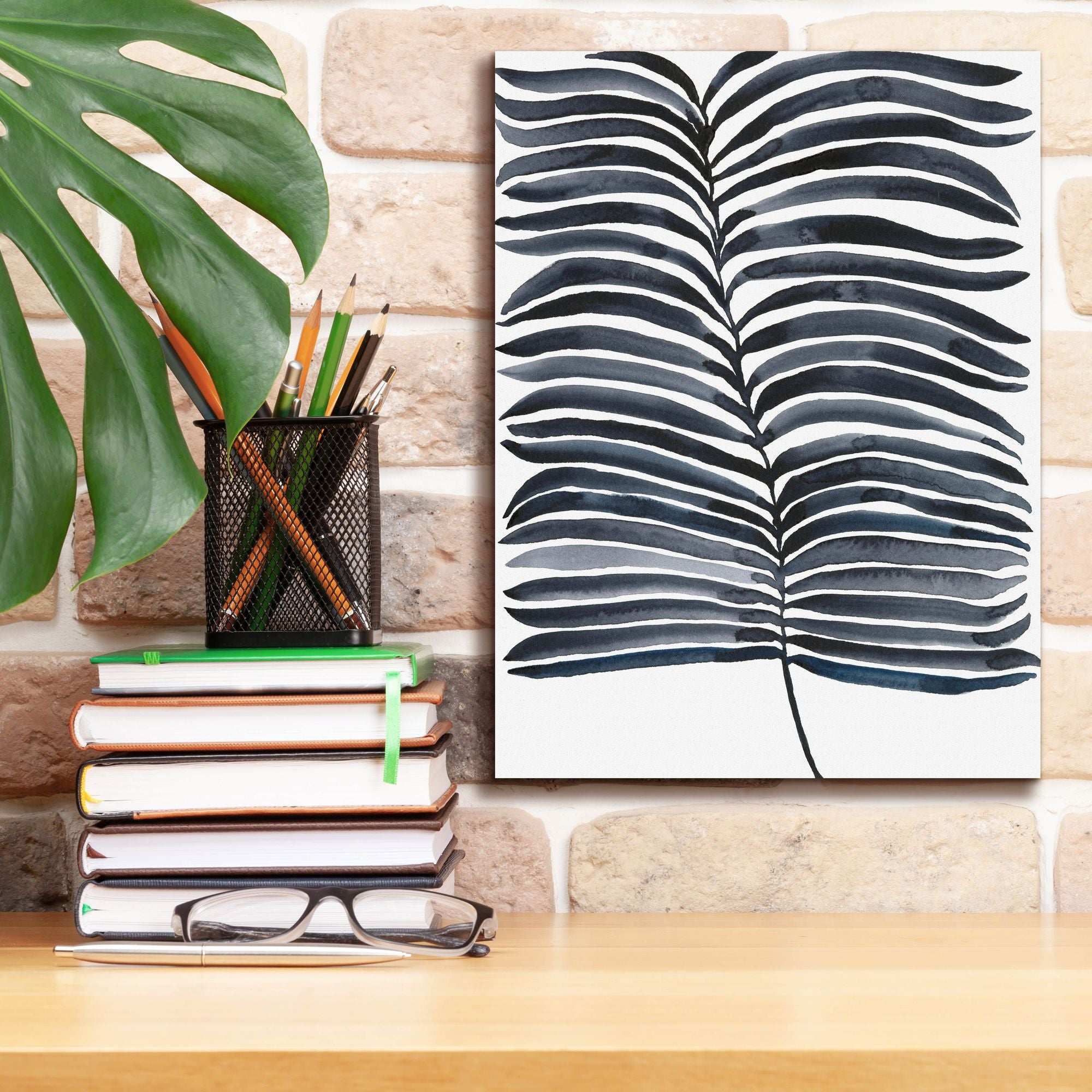 'Indigo Fronds II' by Regina Moore, Canvas Wall Art,12 x 16