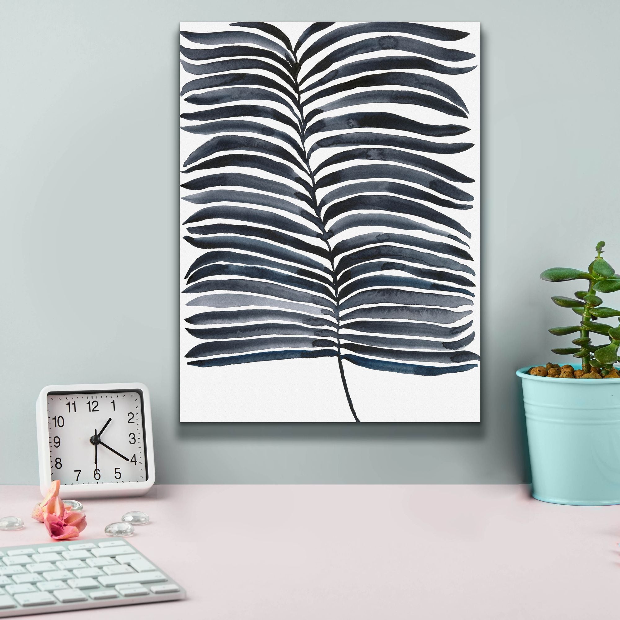 'Indigo Fronds II' by Regina Moore, Canvas Wall Art,12 x 16