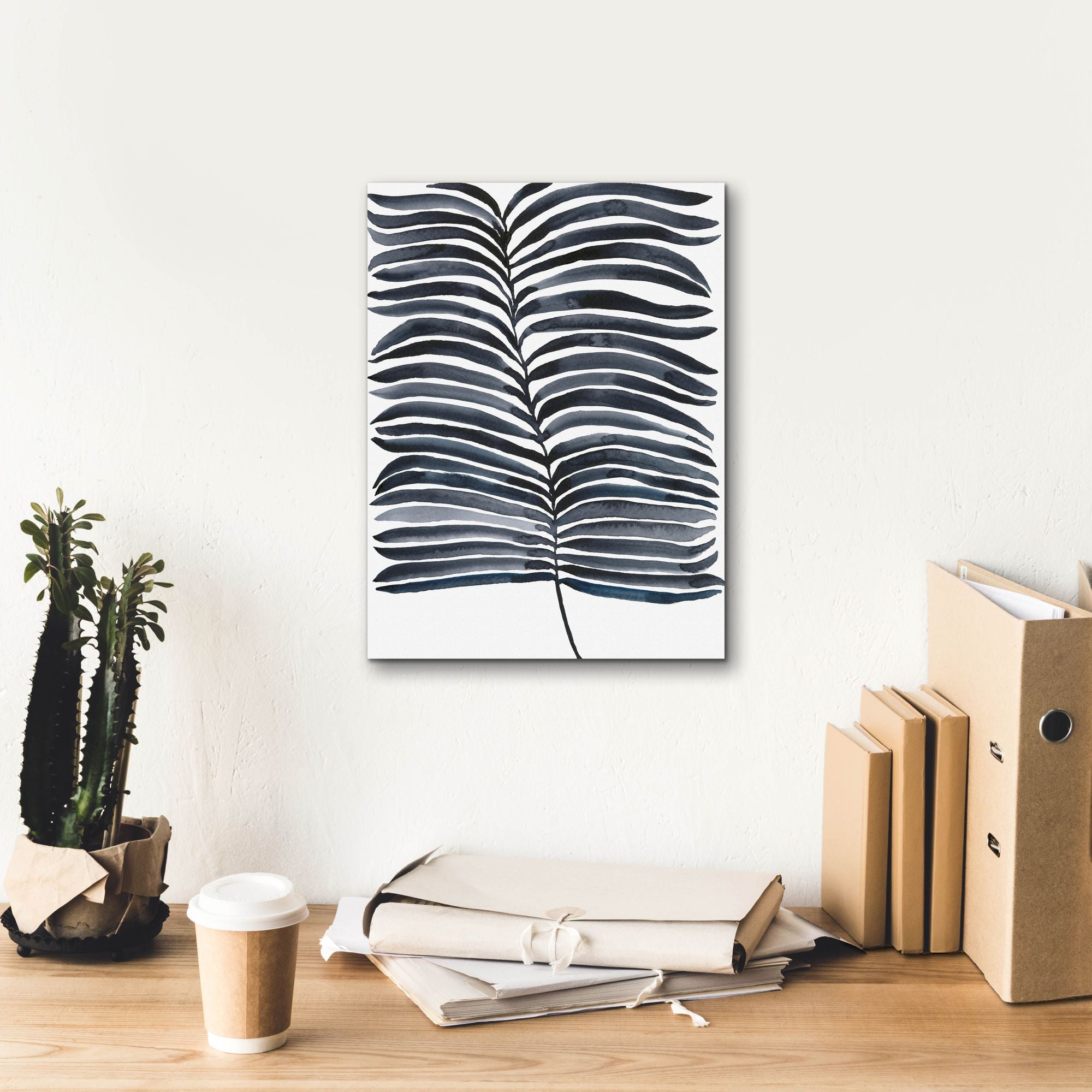 'Indigo Fronds II' by Regina Moore, Canvas Wall Art,12 x 16
