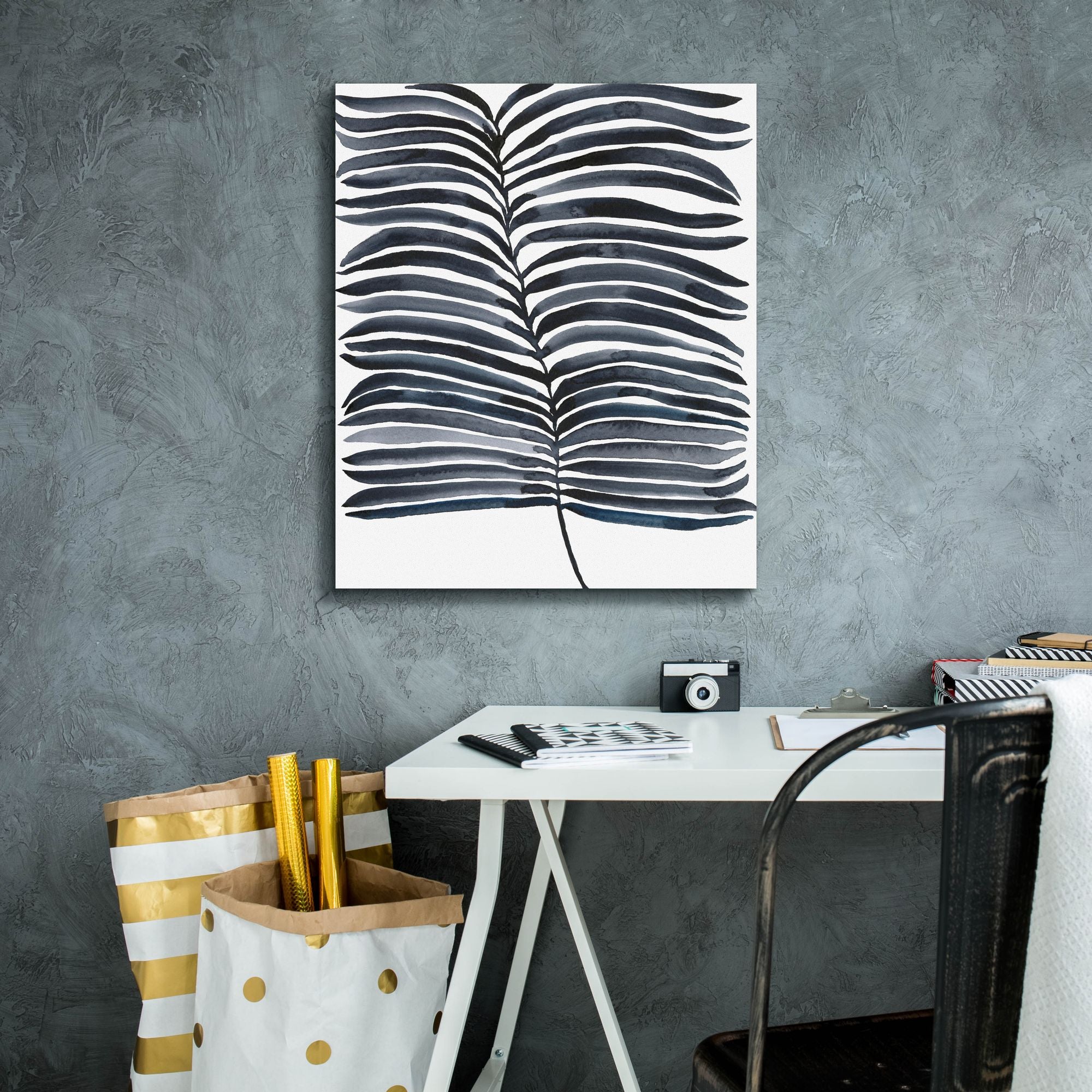 'Indigo Fronds II' by Regina Moore, Canvas Wall Art,20 x 24