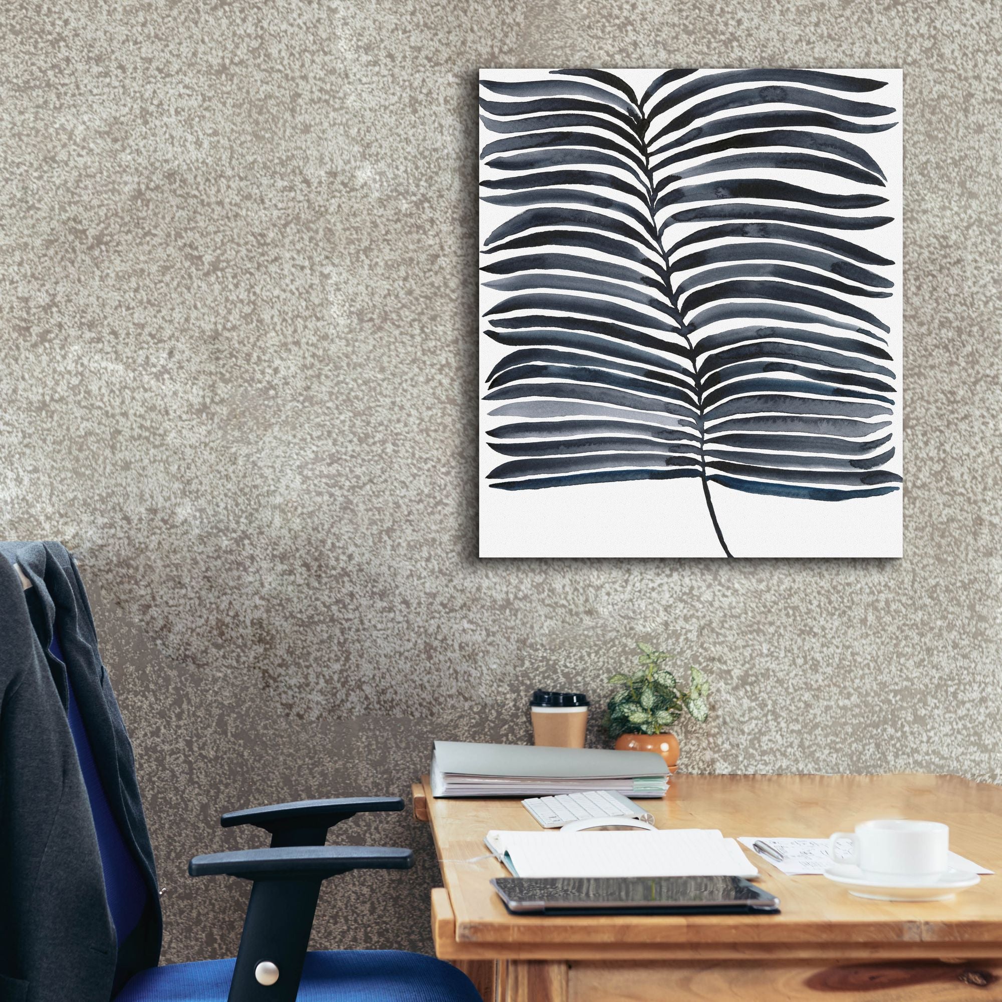 'Indigo Fronds II' by Regina Moore, Canvas Wall Art,26x30