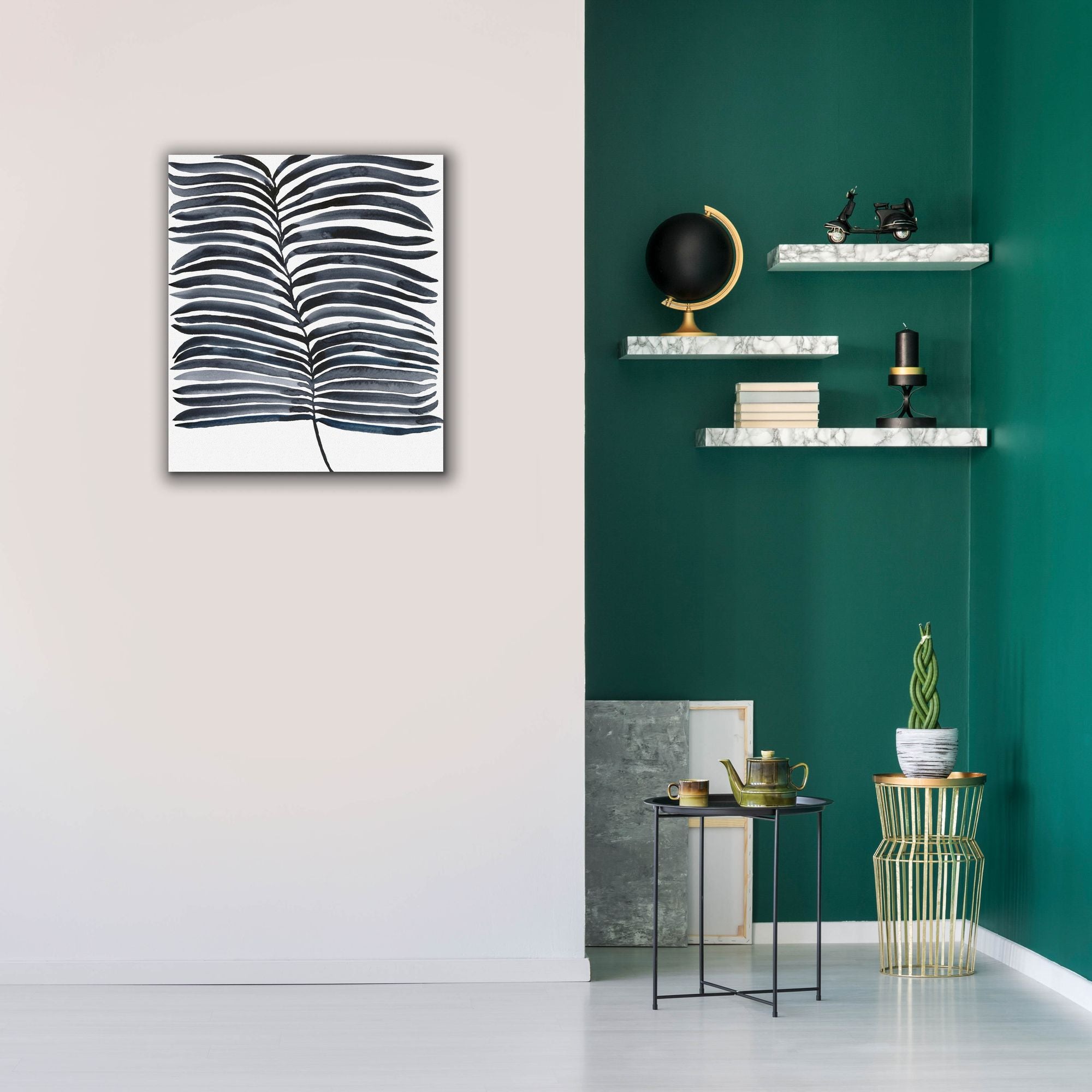 'Indigo Fronds II' by Regina Moore, Canvas Wall Art,26x30