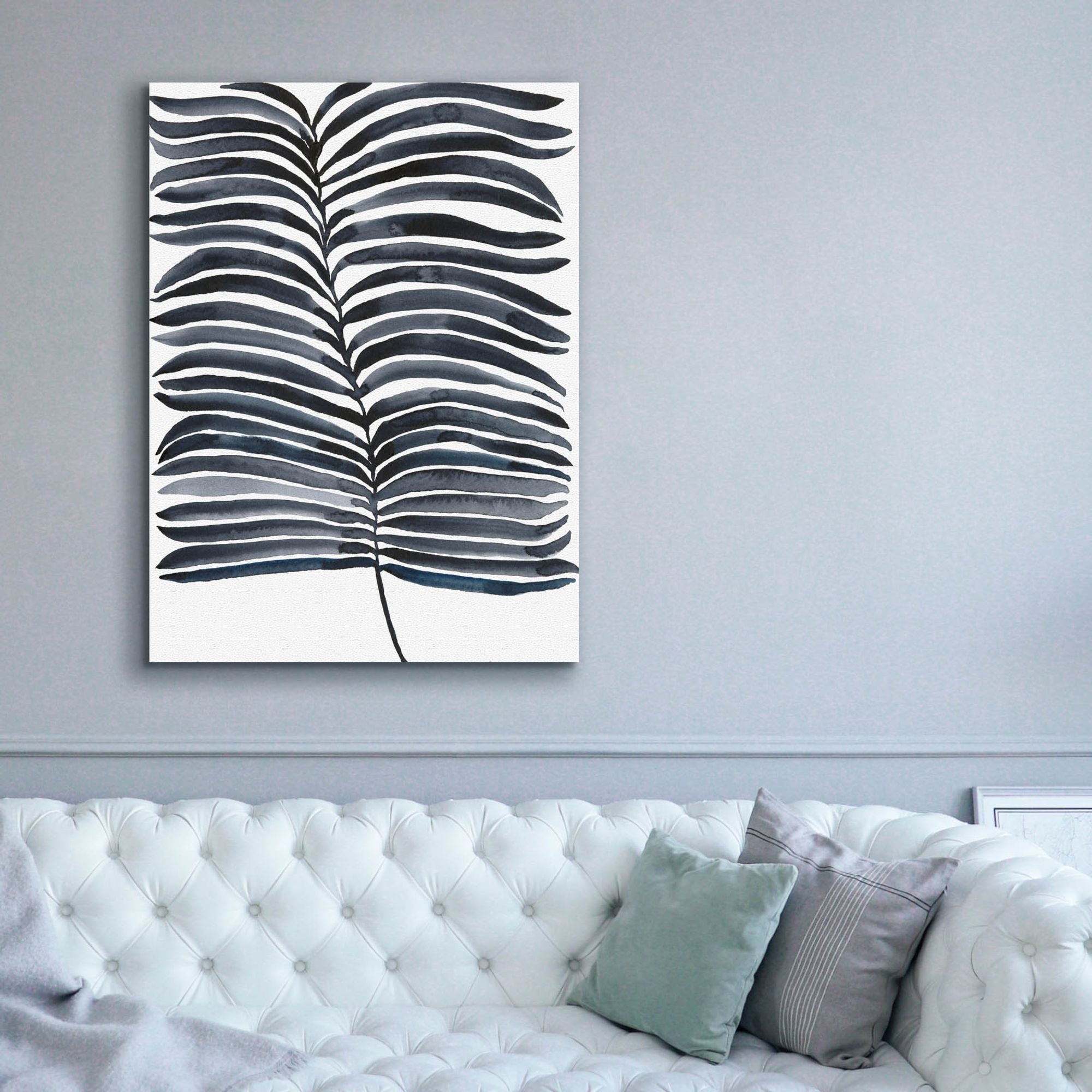 'Indigo Fronds II' by Regina Moore, Canvas Wall Art,40x54