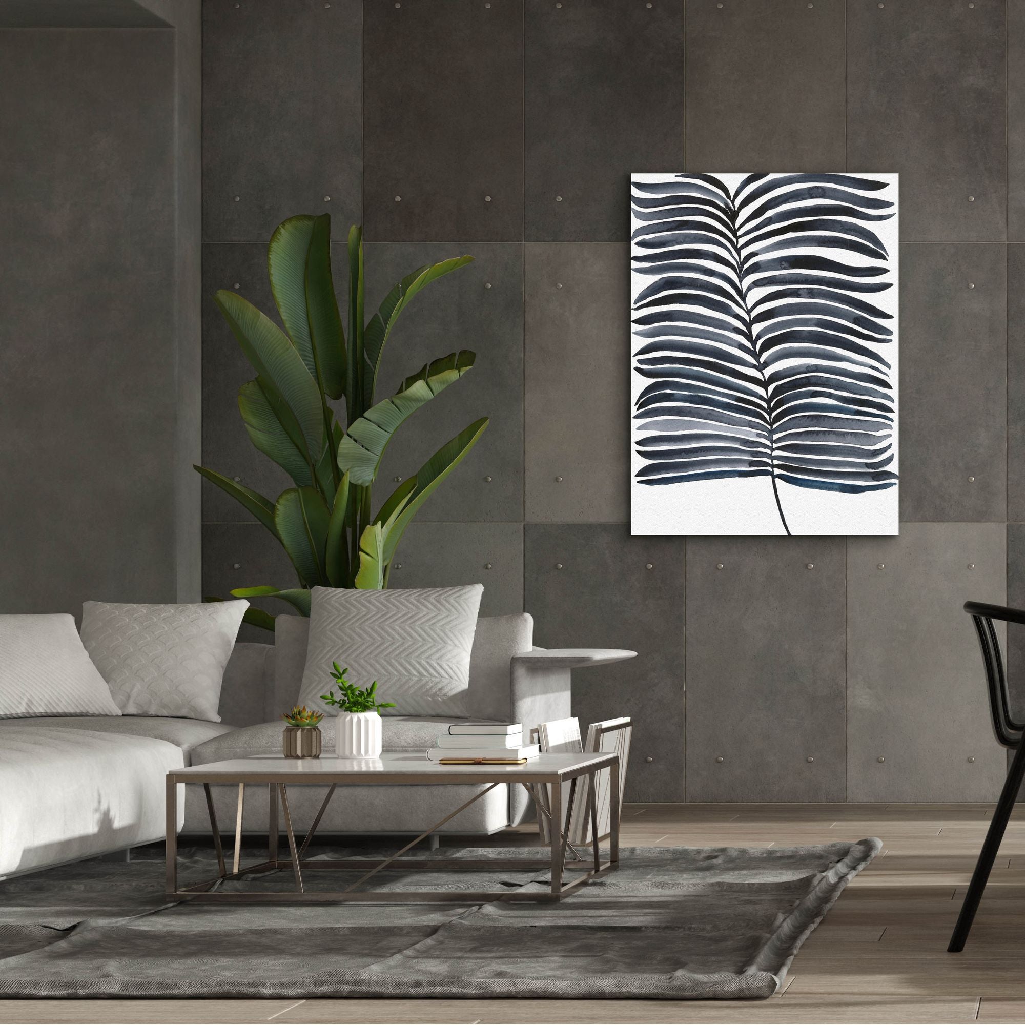 'Indigo Fronds II' by Regina Moore, Canvas Wall Art,40x54