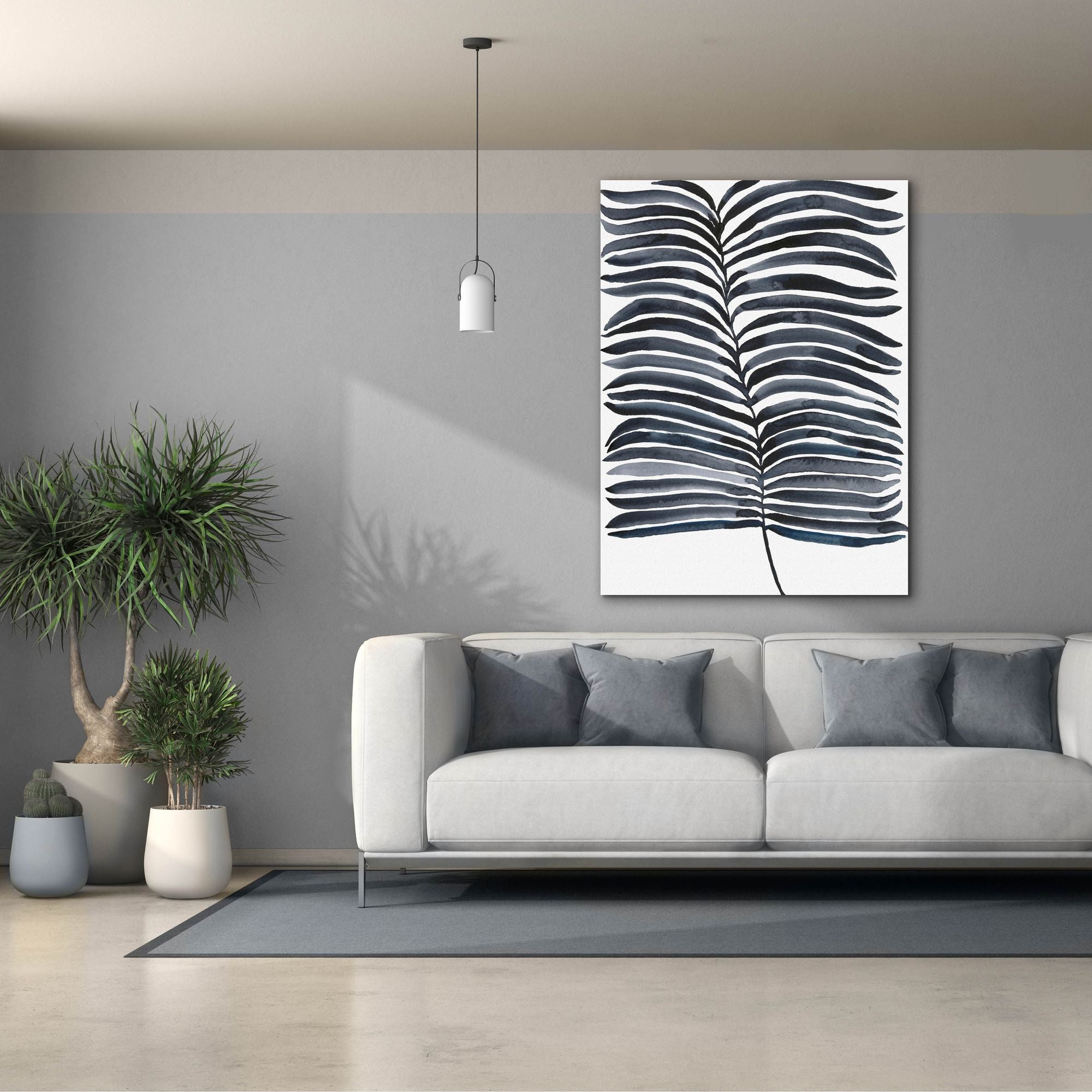 'Indigo Fronds II' by Regina Moore, Canvas Wall Art,40x54