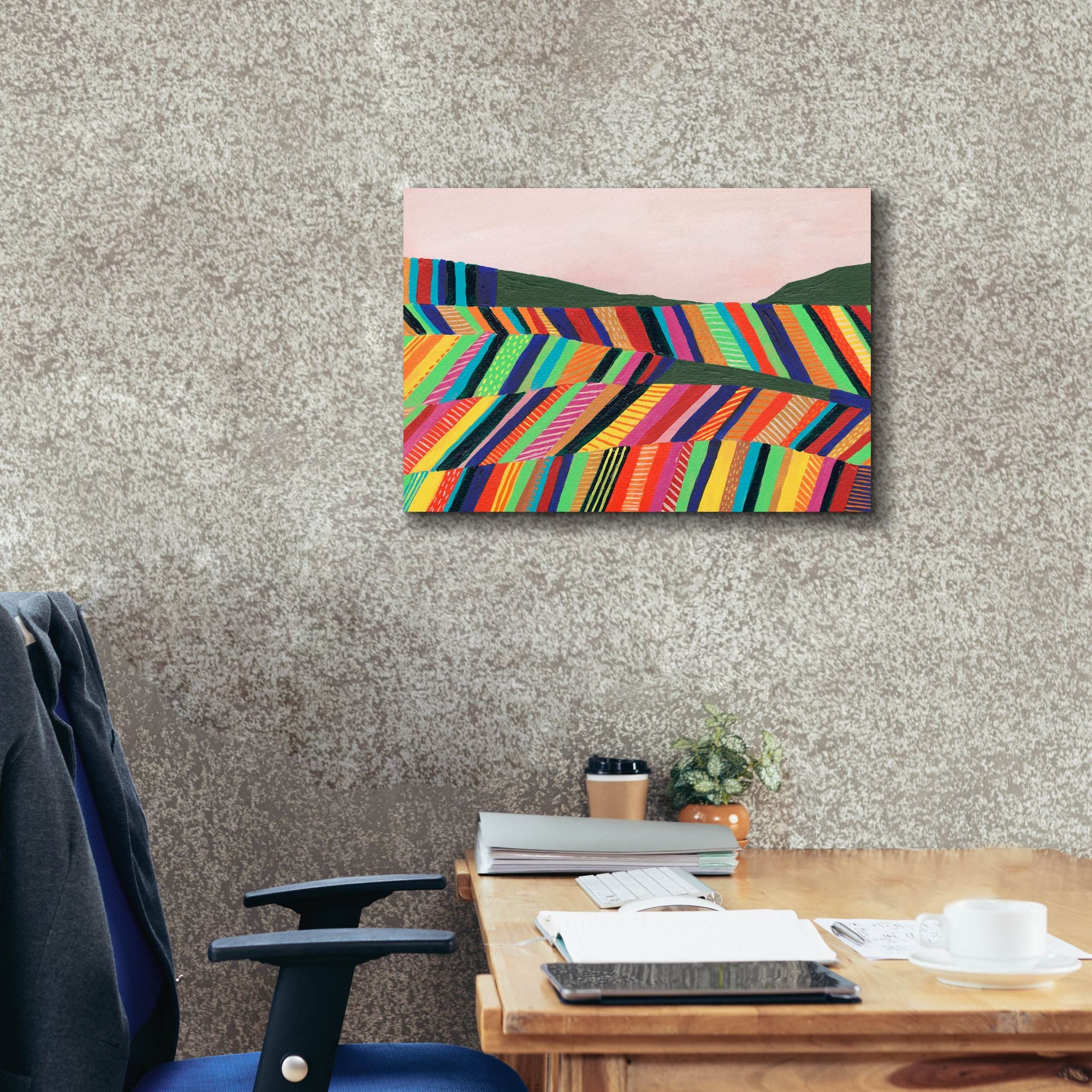 'Rainbow Fields I' by Regina Moore, Canvas Wall Art,24 x 20