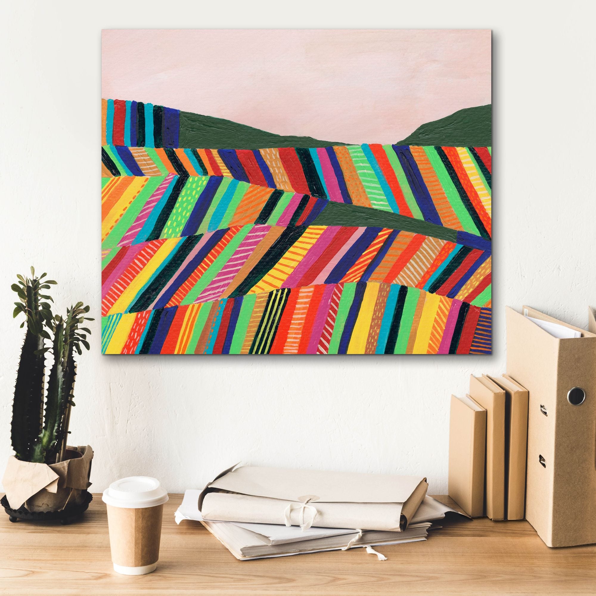 'Rainbow Fields I' by Regina Moore, Canvas Wall Art,24 x 20