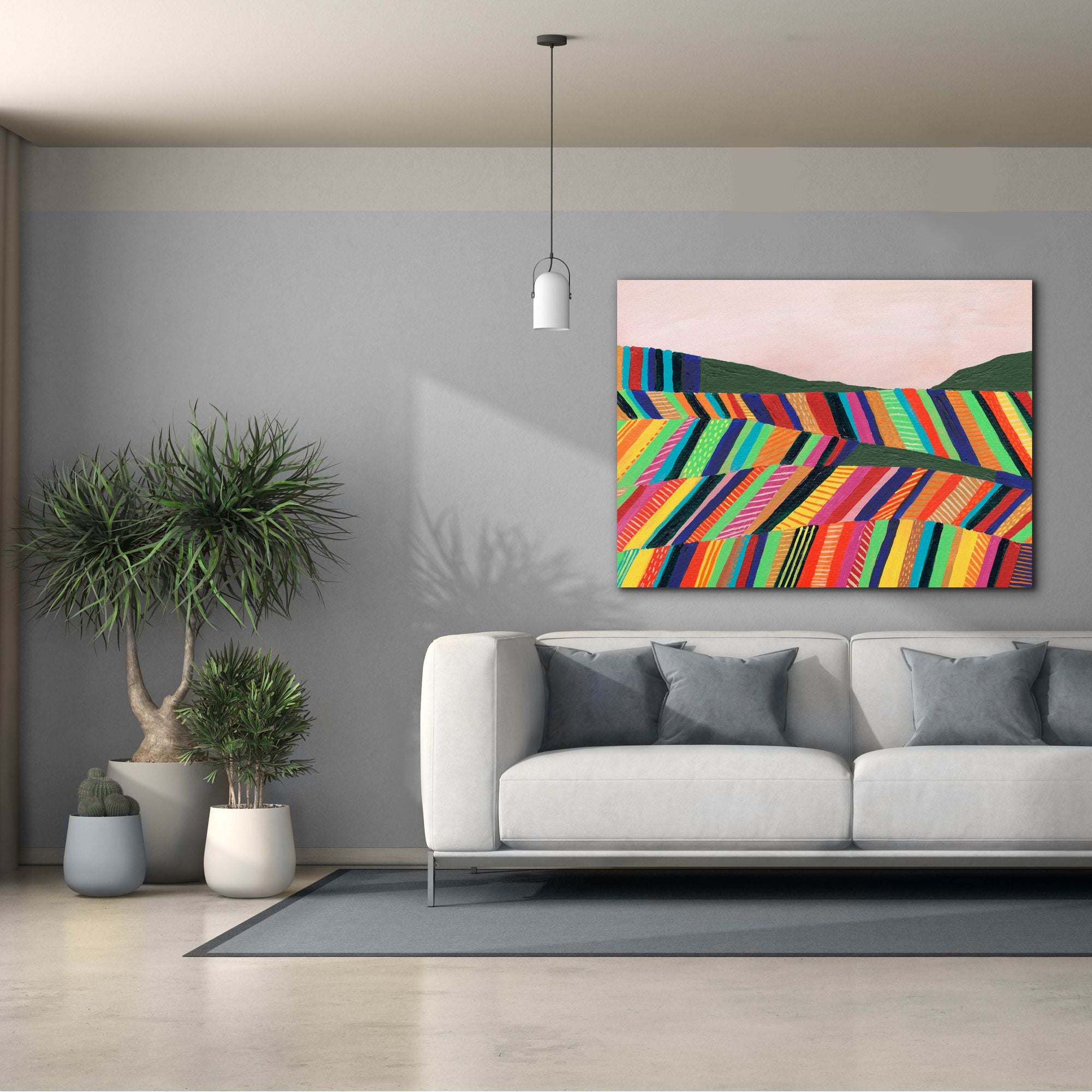 'Rainbow Fields I' by Regina Moore, Canvas Wall Art,54x40