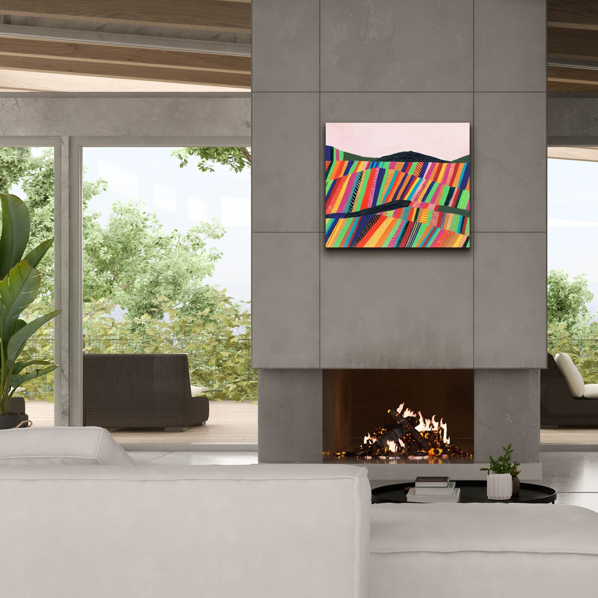 'Rainbow Fields II' by Regina Moore, Canvas Wall Art,30x26