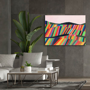 'Rainbow Fields II' by Regina Moore, Canvas Wall Art,54x40