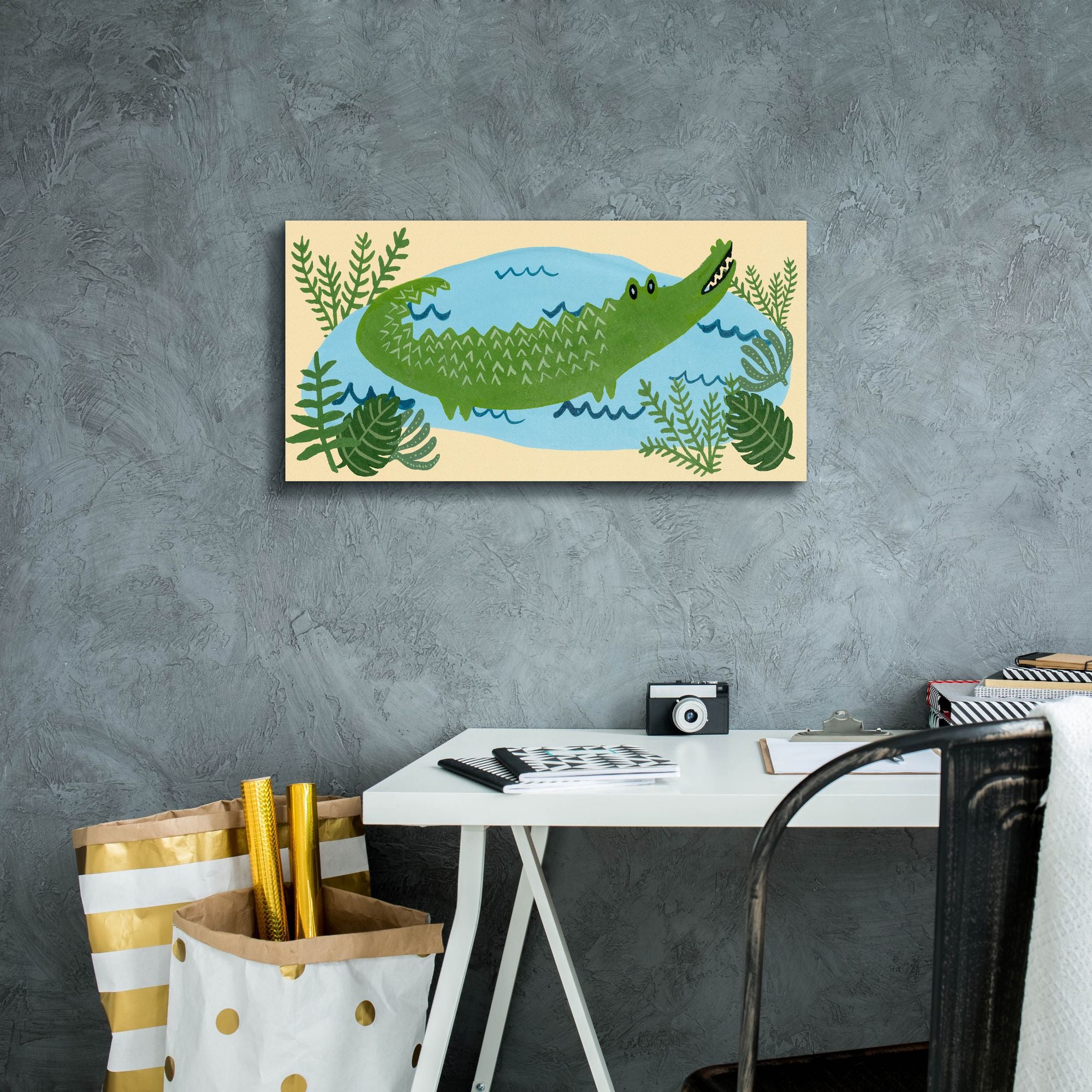 'Lil Wild Ones Collection D' by Regina Moore, Canvas Wall Art,24 x 12