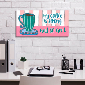 'Mid Morning Coffee Collection D' by Regina Moore, Canvas Wall Art,24 x 12