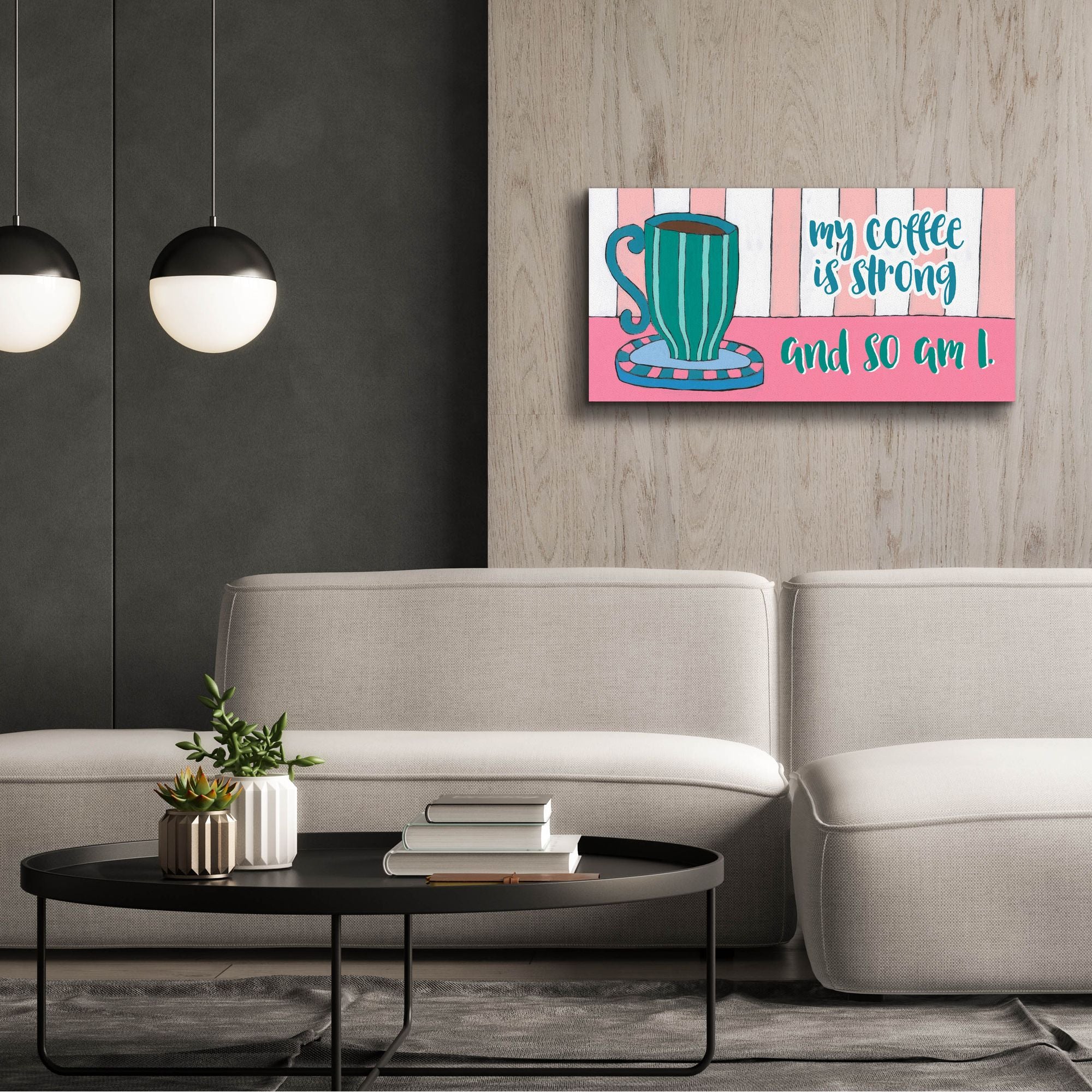 'Mid Morning Coffee Collection D' by Regina Moore, Canvas Wall Art,40x20