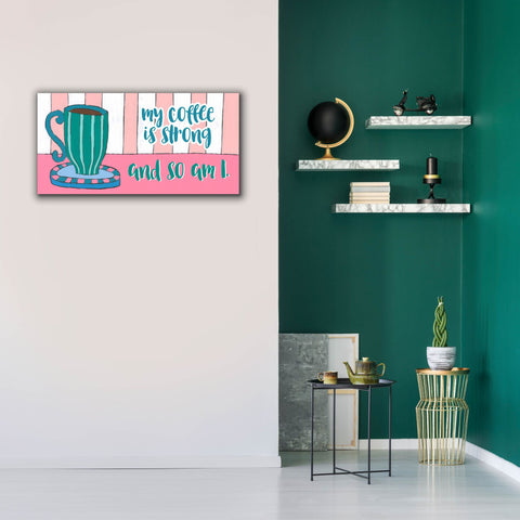 Image of 'Mid Morning Coffee Collection D' by Regina Moore, Canvas Wall Art,40x20