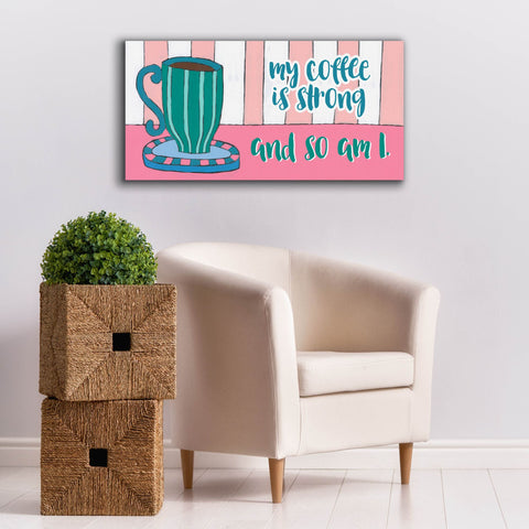 Image of 'Mid Morning Coffee Collection D' by Regina Moore, Canvas Wall Art,40x20